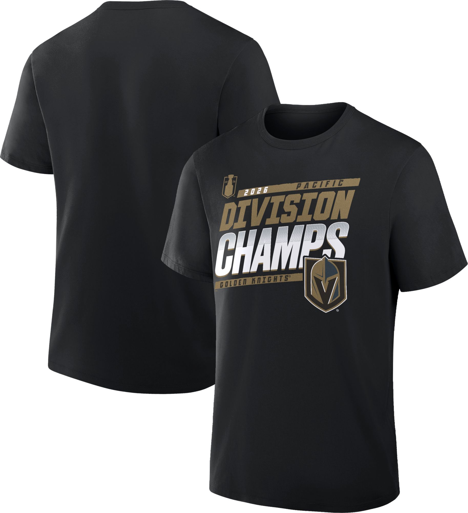 NHL Adult Vegas Golden Knights Black Pacific Division Champs 2026 Locker Room T-Shirt product image