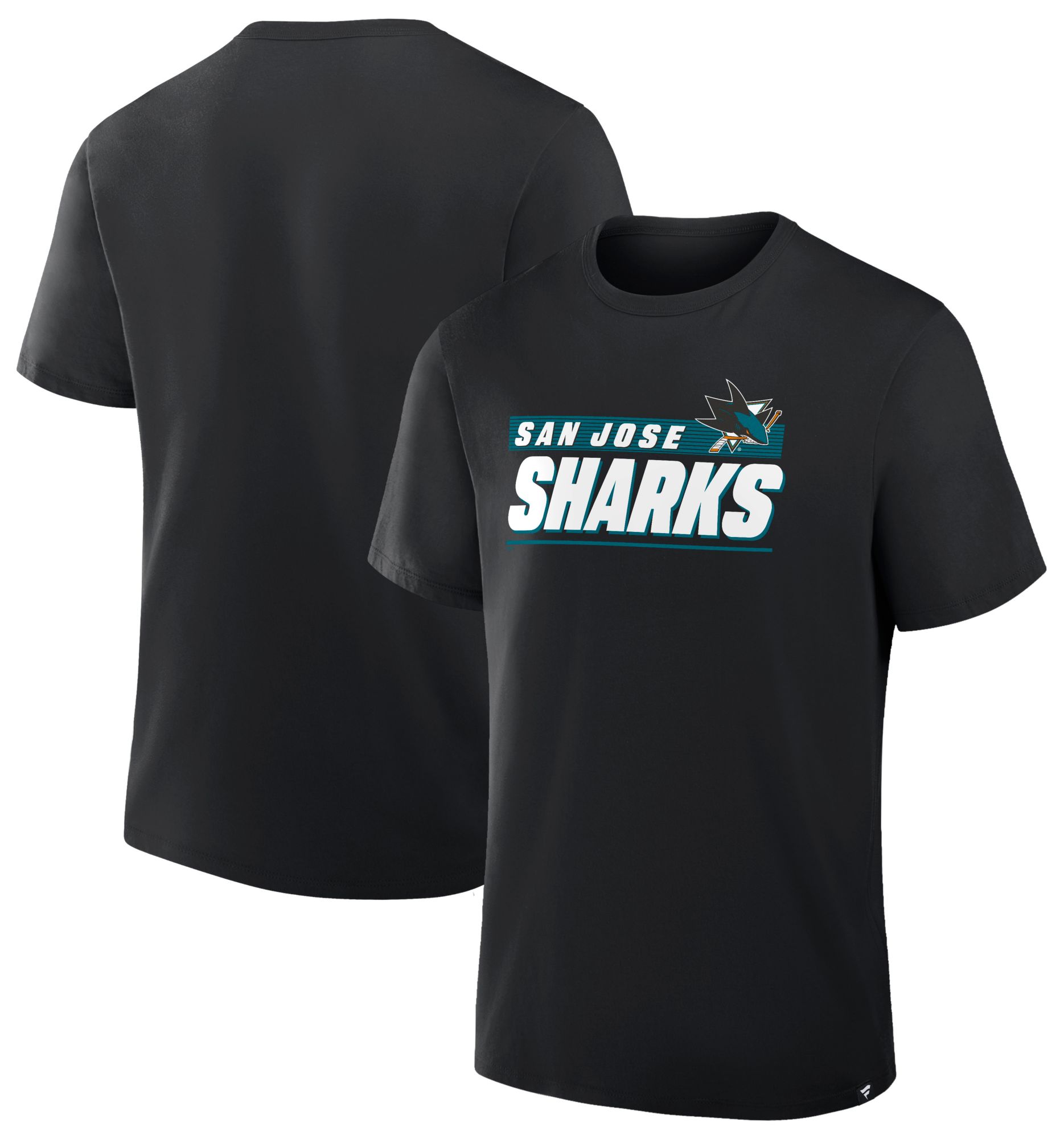 NHL Men's San Jose Sharks Black Wordmark Logo Short Sleeve T-Shirt product image