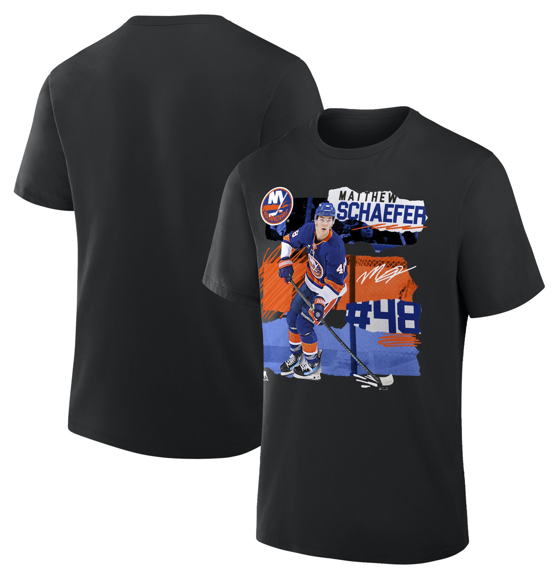 NHL Adult New York Islanders Matthew Schaefer #48 Black T-Shirt product image
