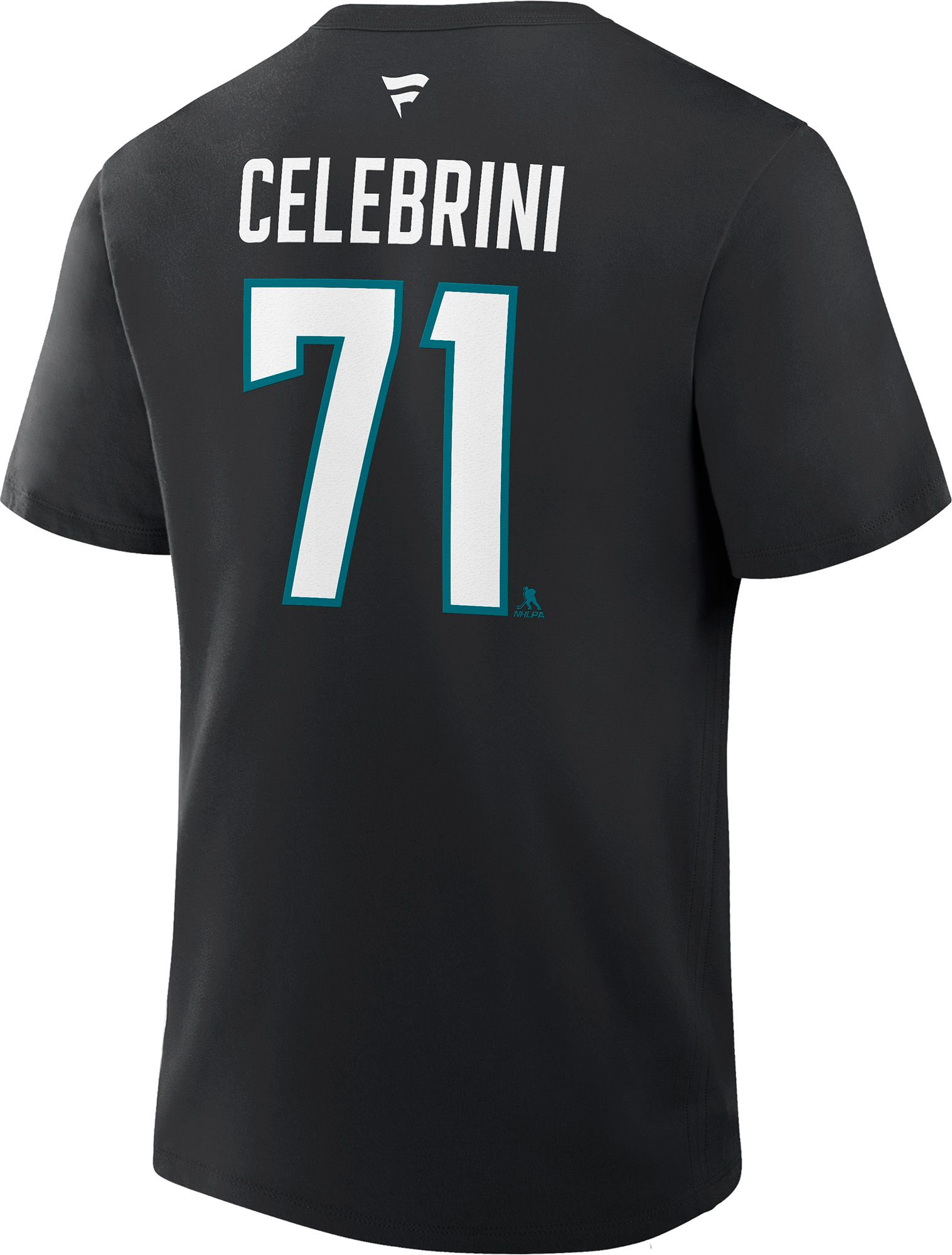 NHL Men's San Jose Sharks Black Macklin Celebrini #71 Home Breakaway Replica Jersey product image