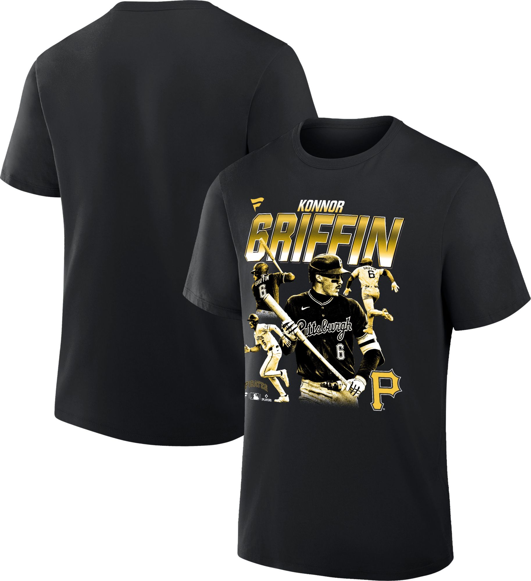 Fanatics Men's Pittsburgh Pirates Black Konnor Griffin #6 Legacy Bold T-Shirt product image
