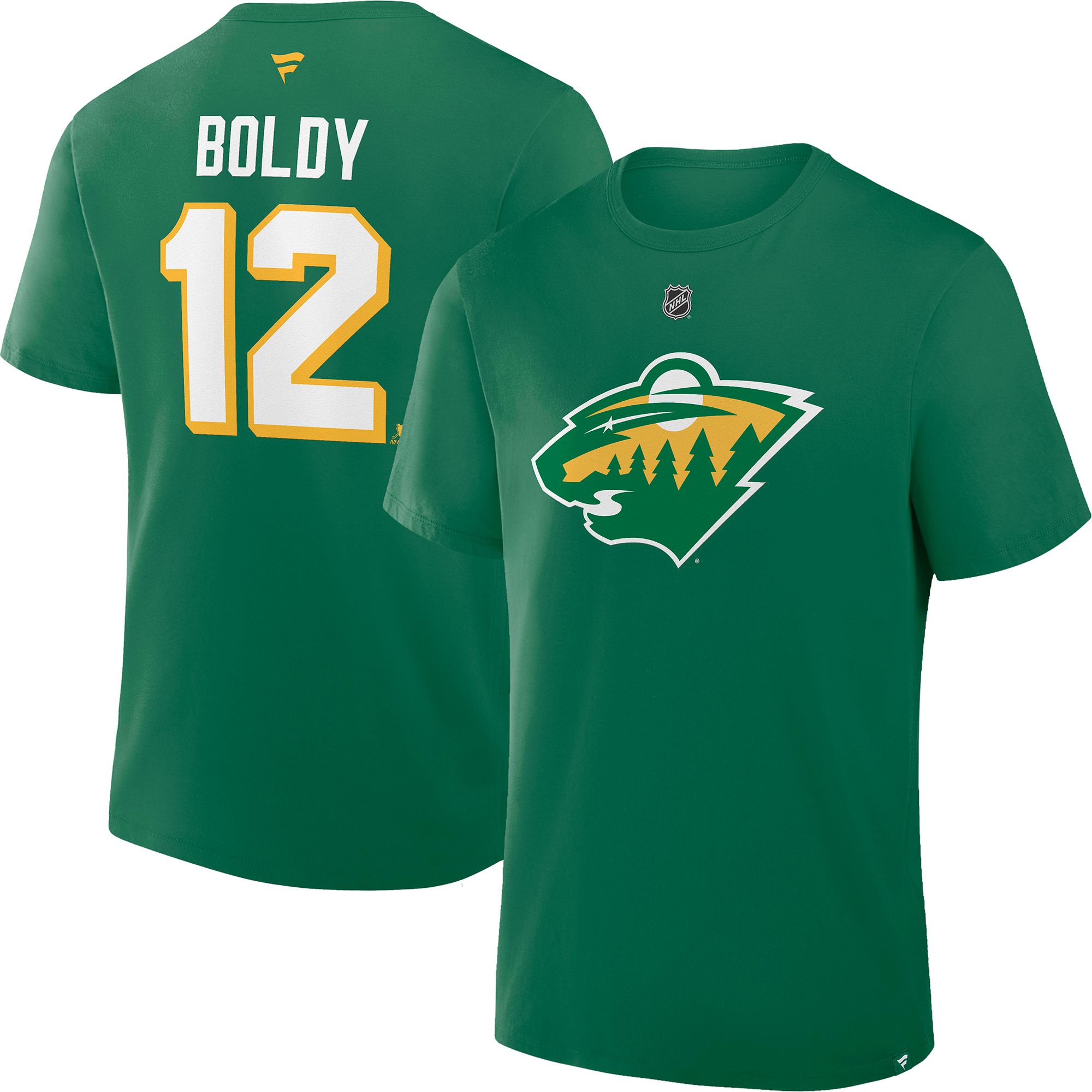 NHL Men's Minnesota Wild Kelly Green Matt Boldy #12 T-Shirt product image