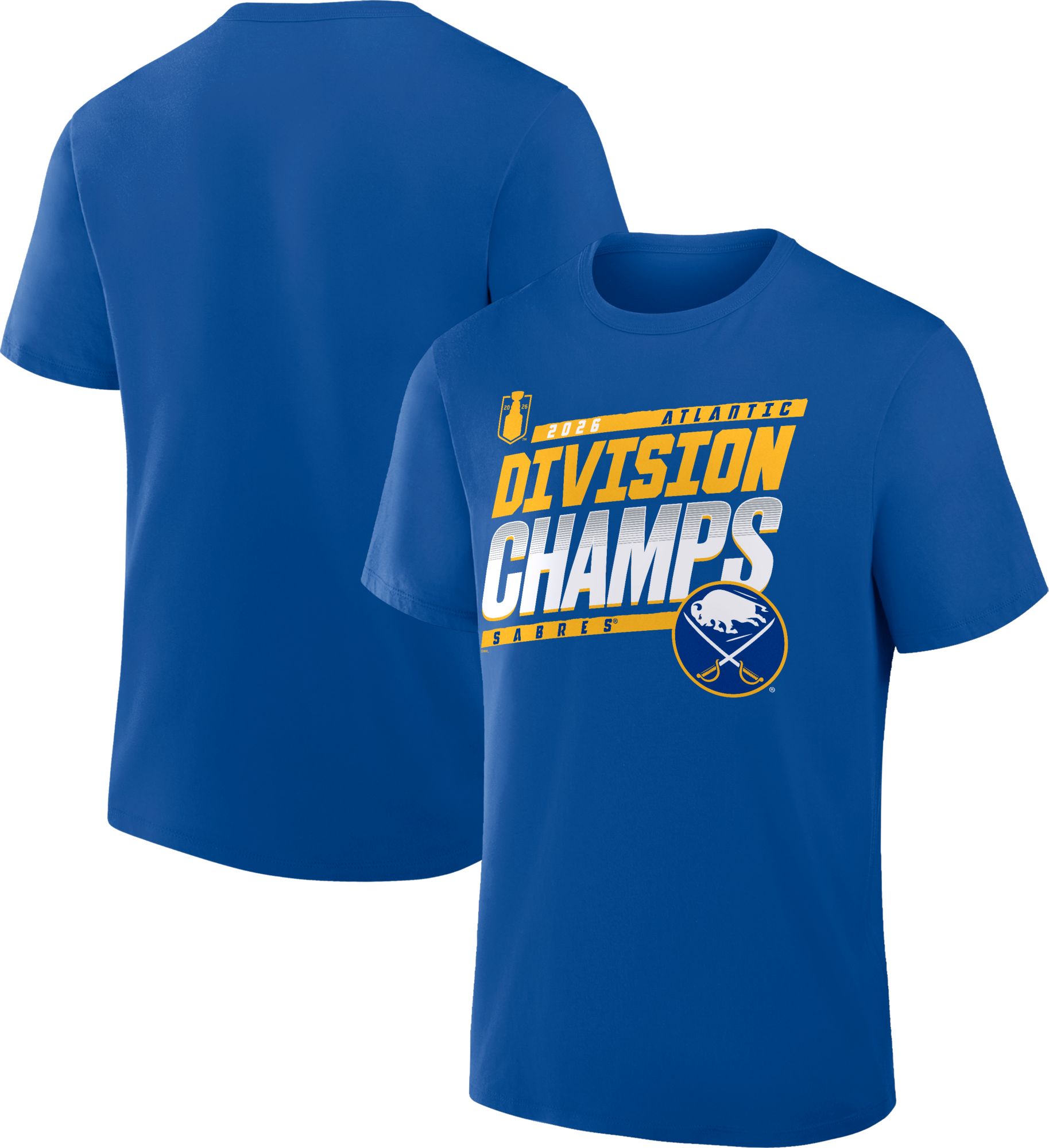 NHL Adult Buffalo Sabres 2026 Atlantic Division Champions Deep Royal Locker Room T-Shirt product image