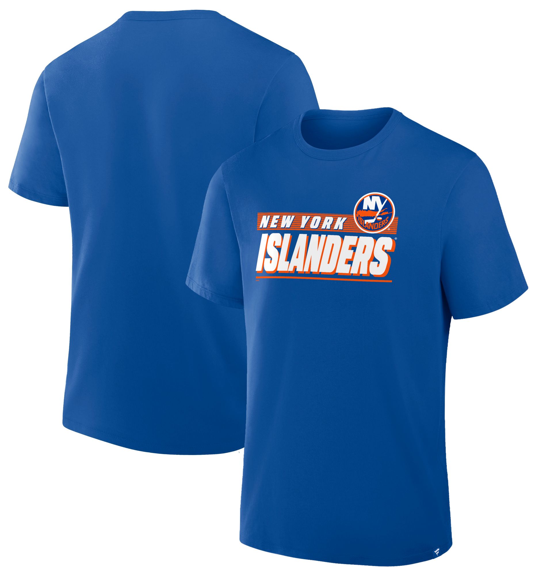 NHL Men's New York Islanders Blue Wordmark Logo Short Sleeve T-Shirt product image
