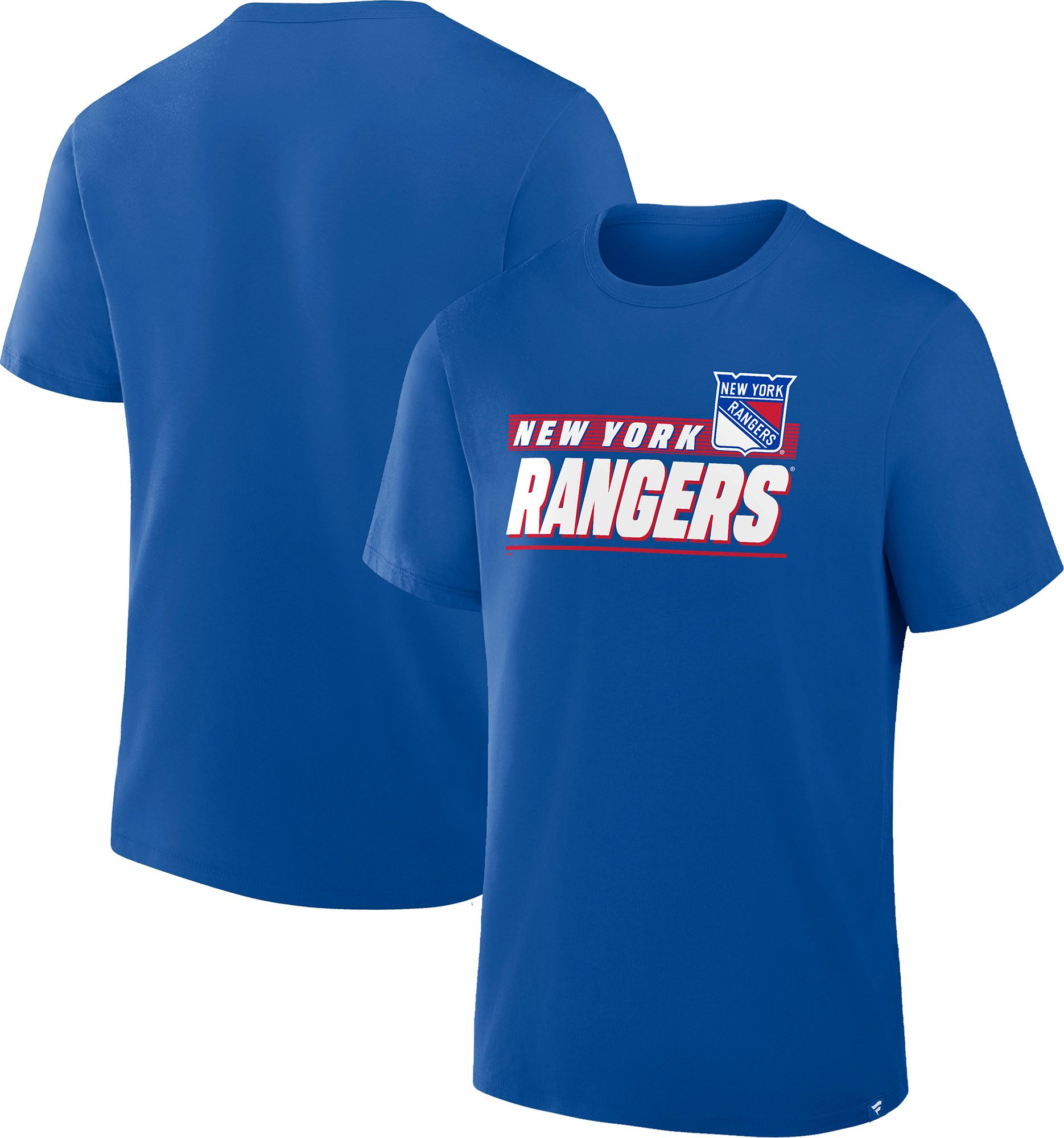 NHL Men's New York Rangers Blue Wordmark Logo Short Sleeve T-Shirt product image
