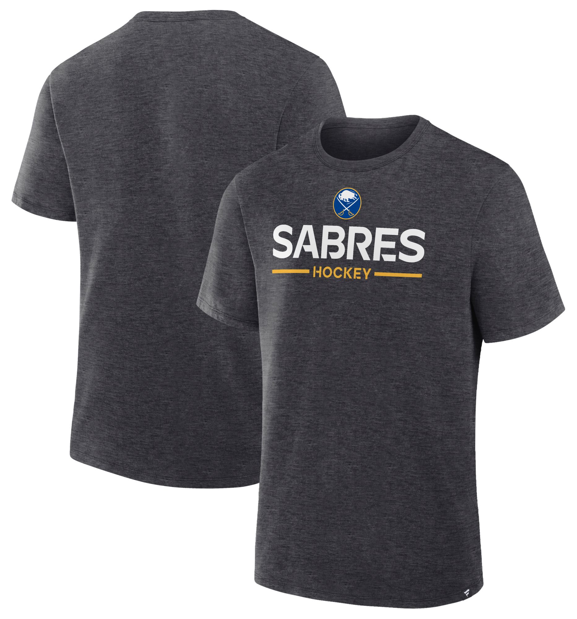 NHL Men's Buffalo Sabres Charcoal Heather Authentic Primary T-Shirt product image