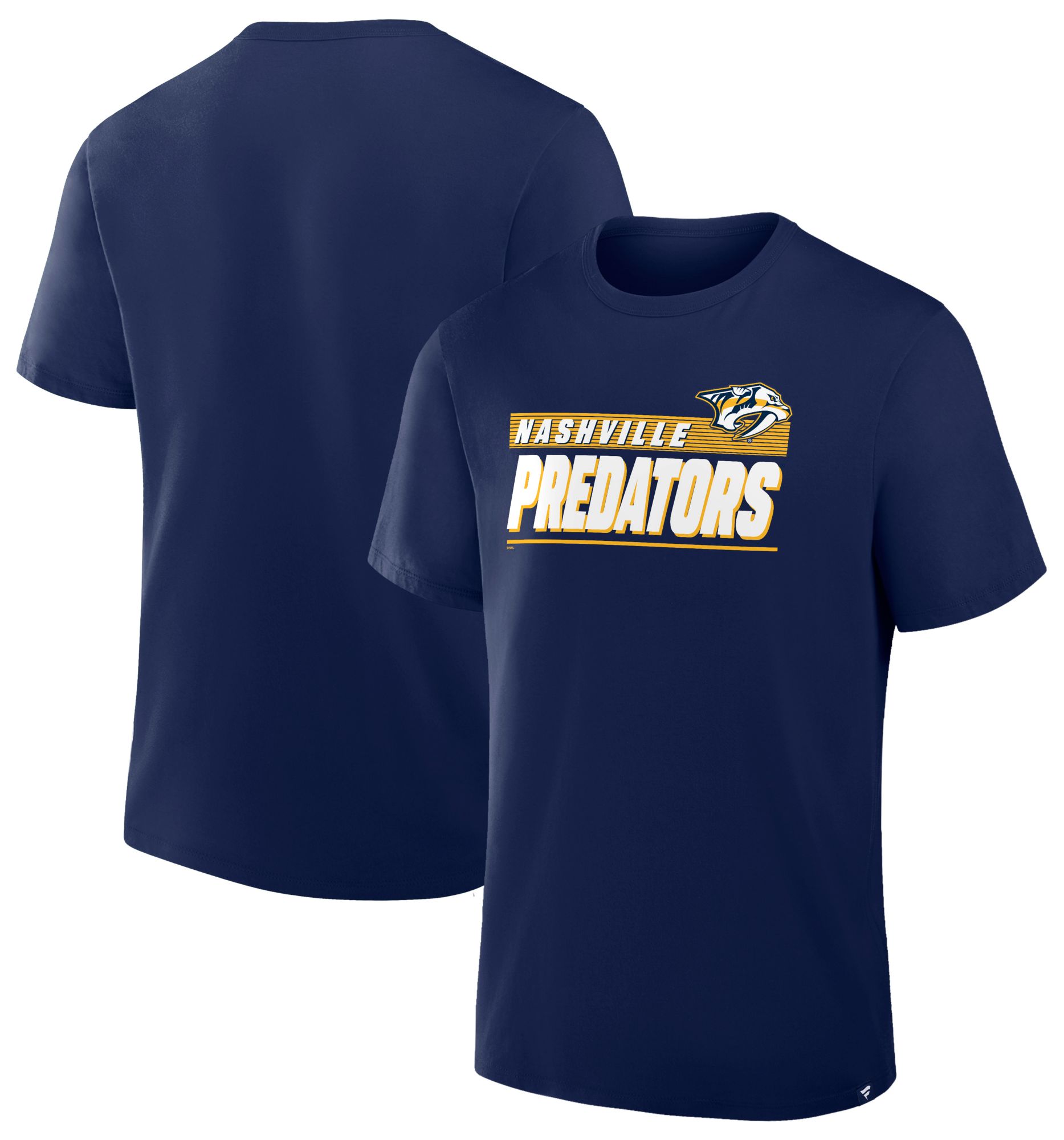 NHL Men's Nashville Predators Navy Wordmark Logo Short Sleeve T-Shirt product image