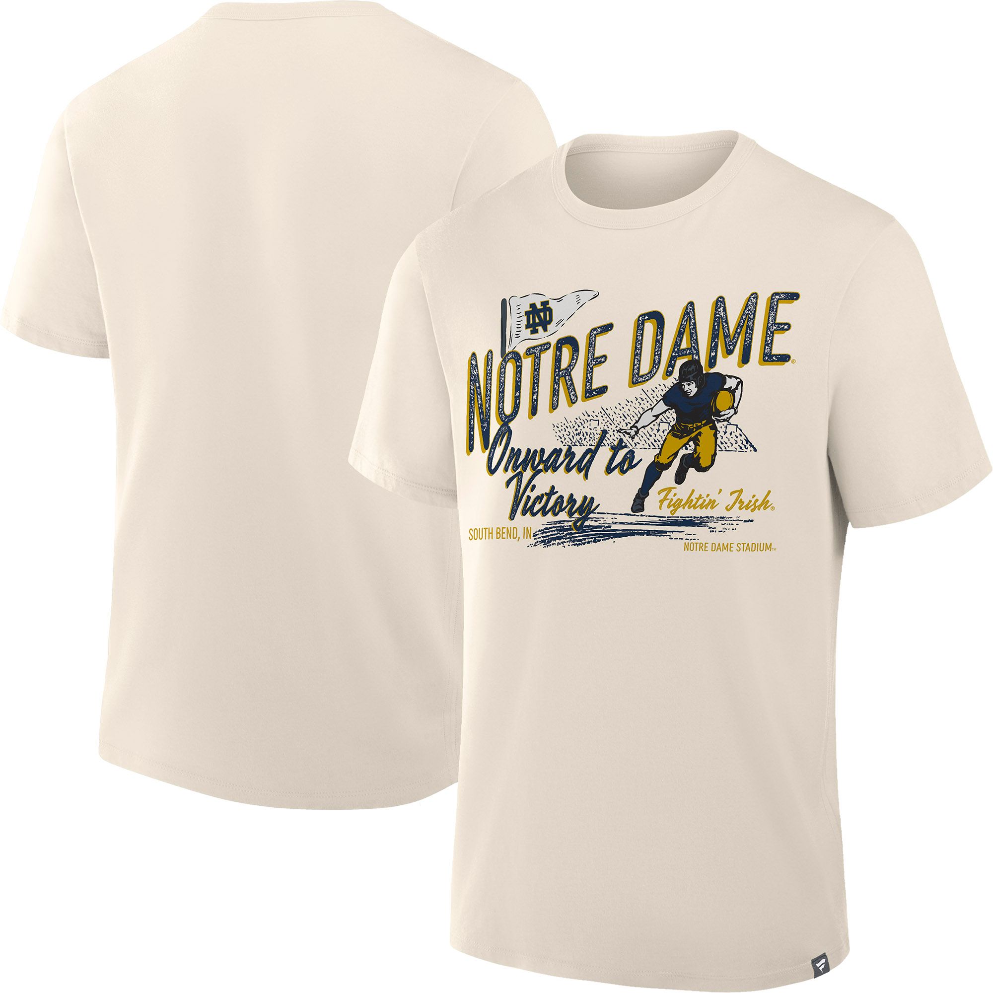 NCAA Men's Notre Dame Fighting Irish Khaki Cotton Fearless Drive Short Sleeve T-Shirt product image