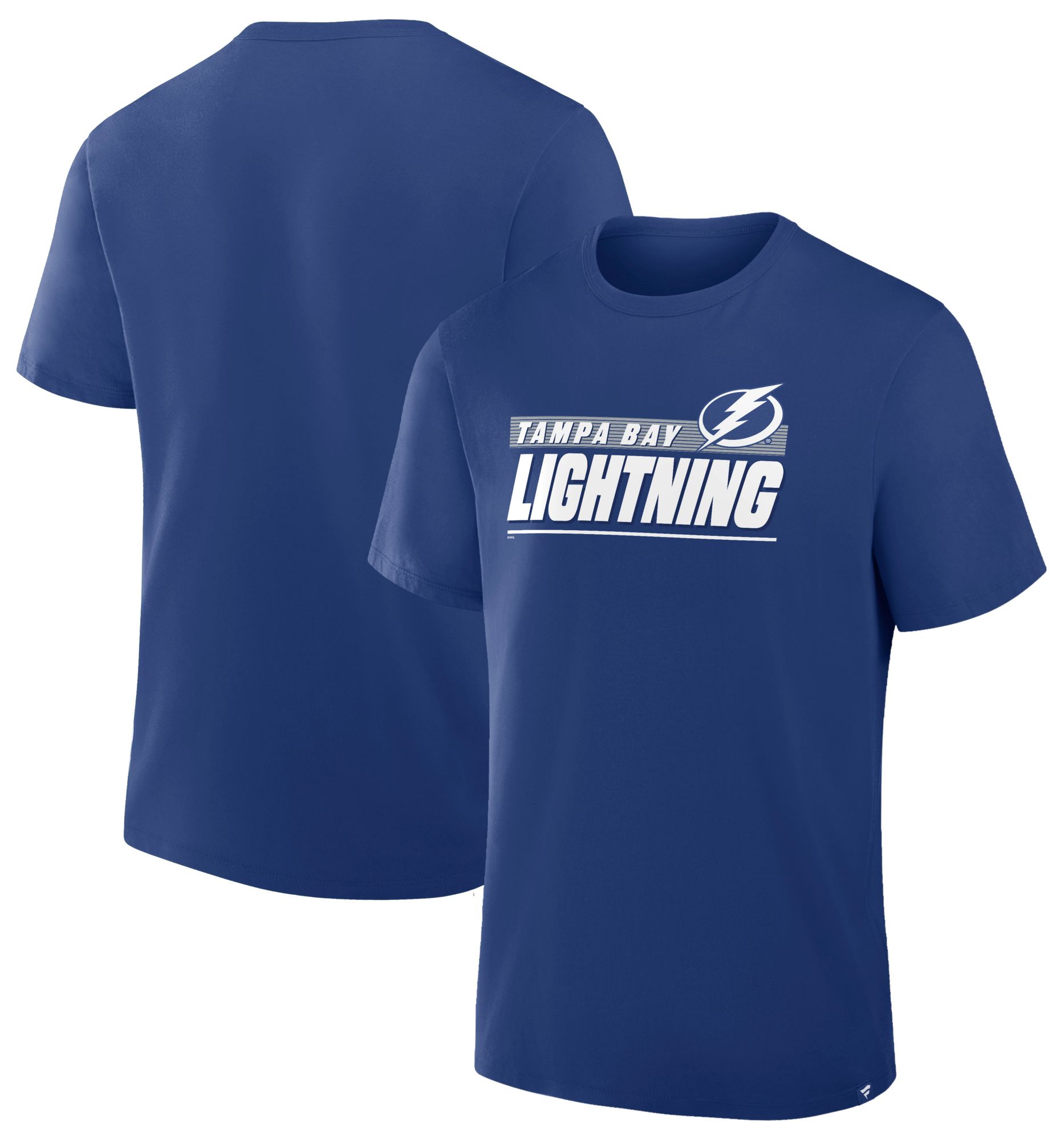 NHL Men's Tampa Bay Lightning Blue Wordmark Logo Short Sleeve T-Shirt product image