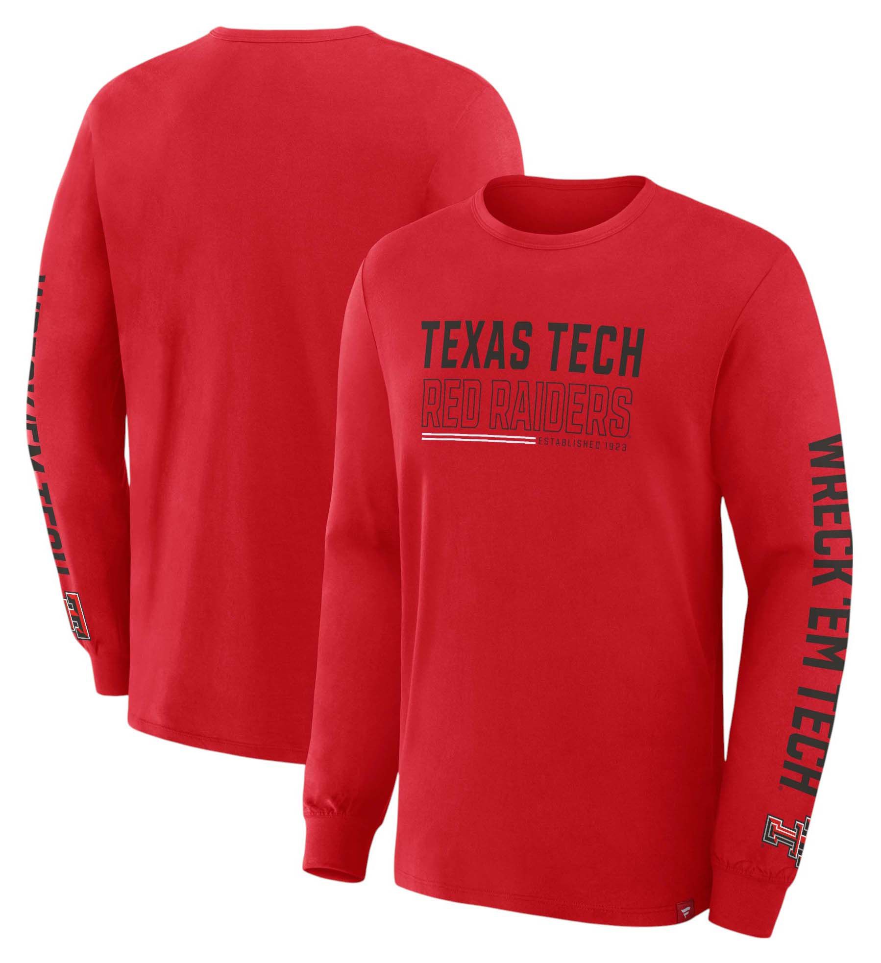 NCAA Men's Texas Tech Red Raiders Red Legacy Cotton Long Sleeve T-Shirt product image
