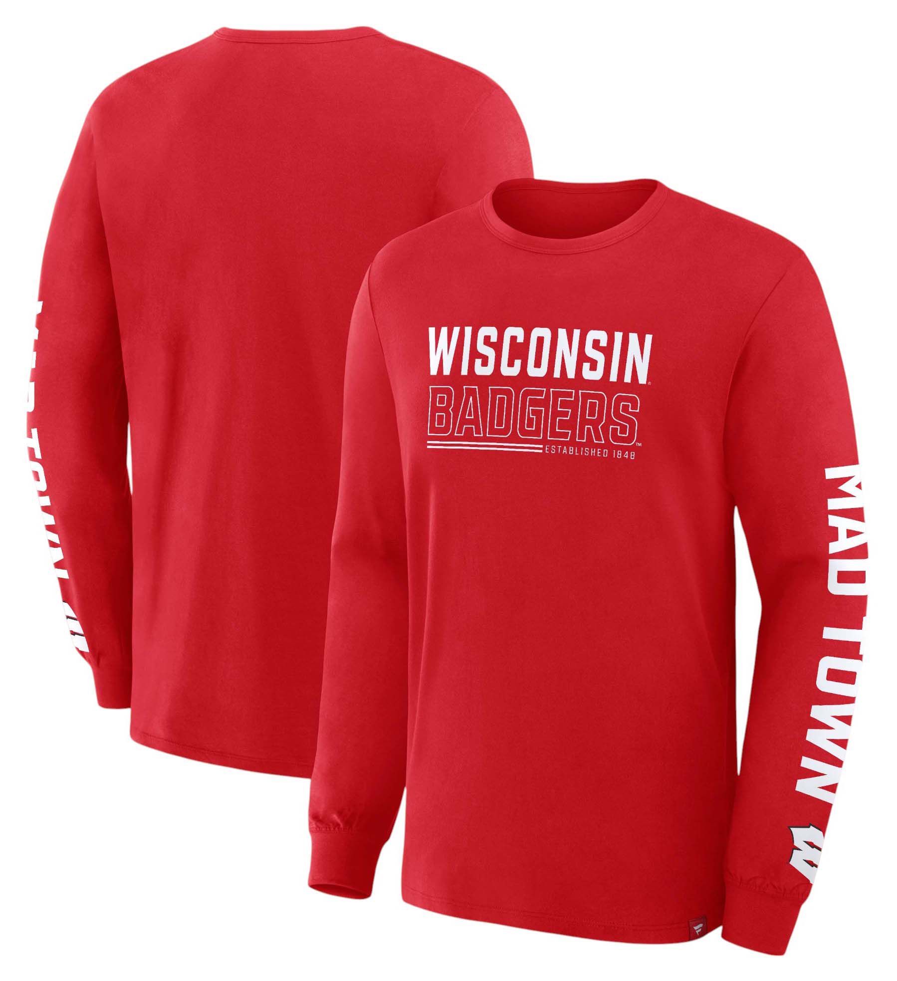 NCAA Men's Wisconsin Badgers Red Legacy Cotton Long Sleeve T-Shirt product image