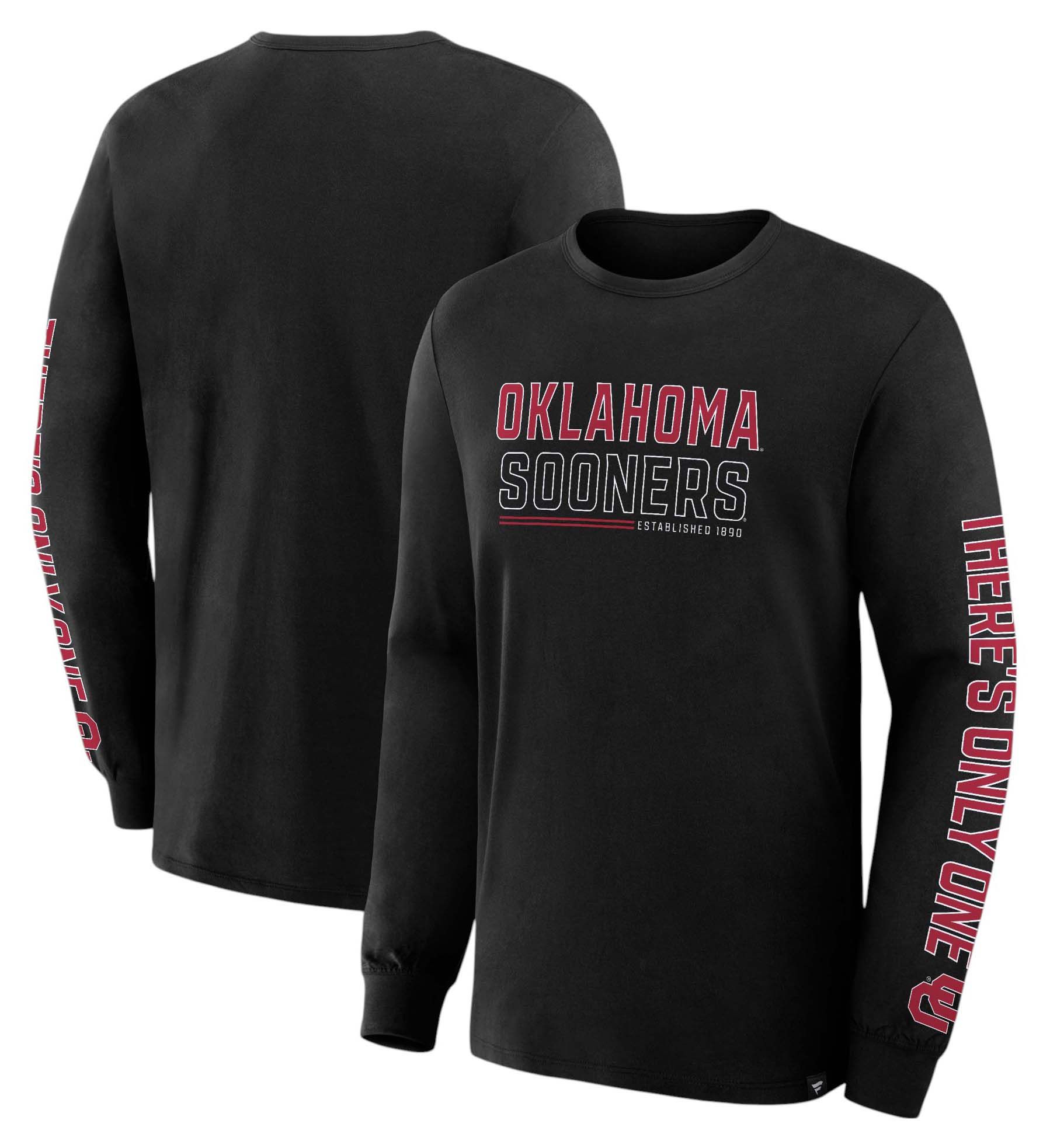 NCAA Men's Oklahoma Sooners Black Legacy Cotton Long Sleeve T-Shirt product image
