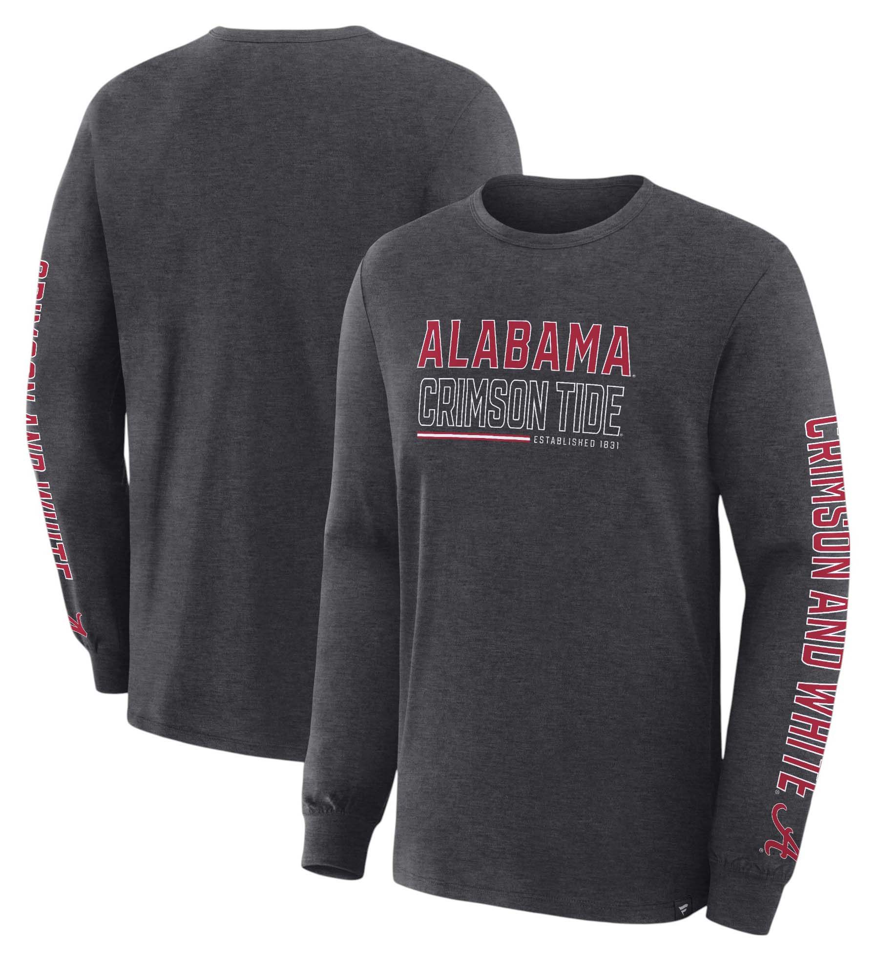 NCAA Men's Alabama Crimson Tide Charcoal Heather Legacy Cotton Long Sleeve T-Shirt product image