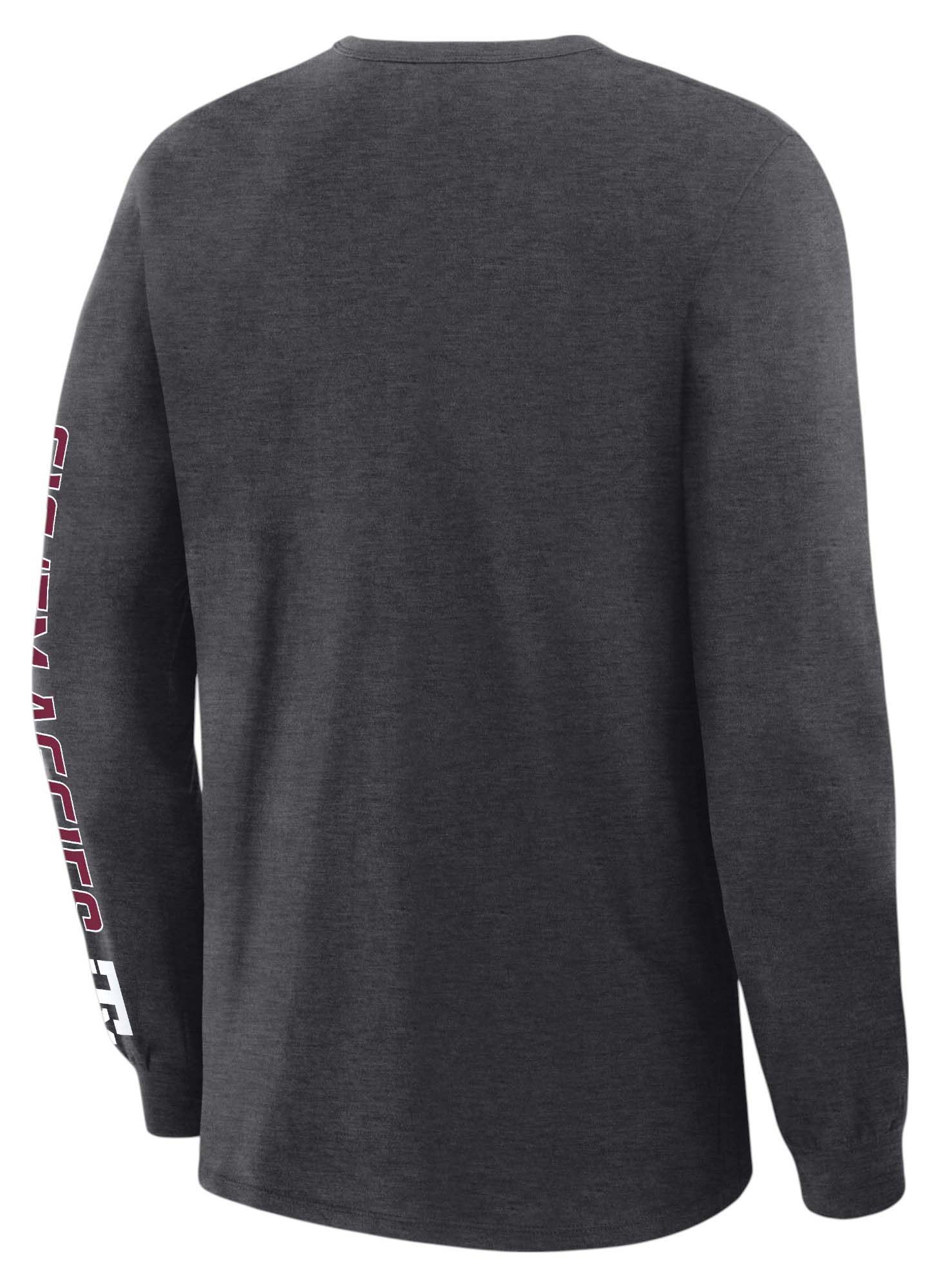 NCAA Men's Texas A&M Aggies Charcoal Heather Legacy Cotton Long Sleeve T-Shirt product image