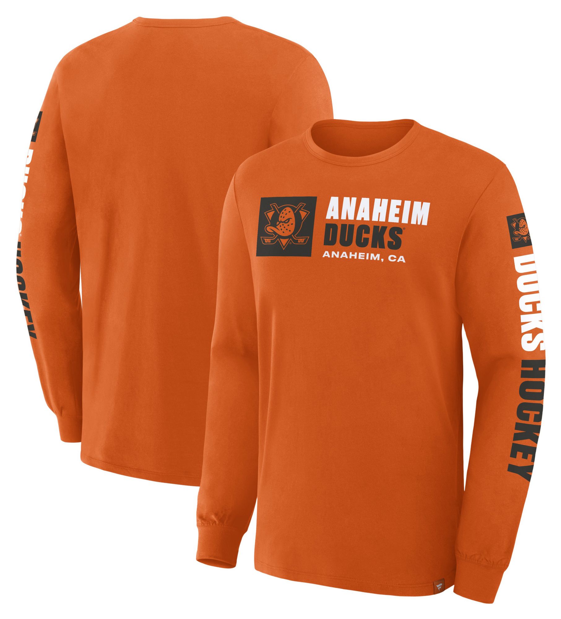 NHL Men's Anaheim Ducks Orange Legacy Long Sleeve T-Shirt product image
