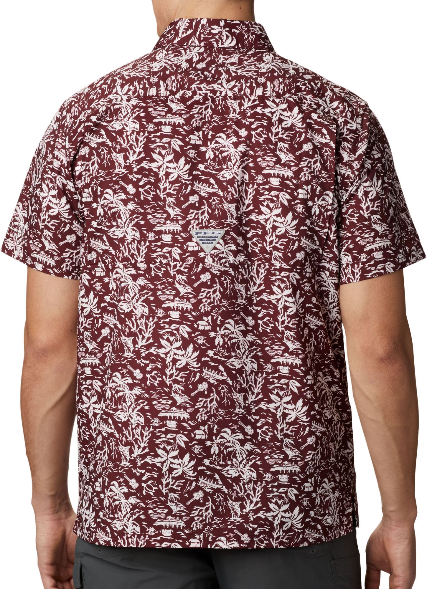 Columbia Men's Florida State Seminoles Garnet Super Slack Tide Button-Down Shirt product image
