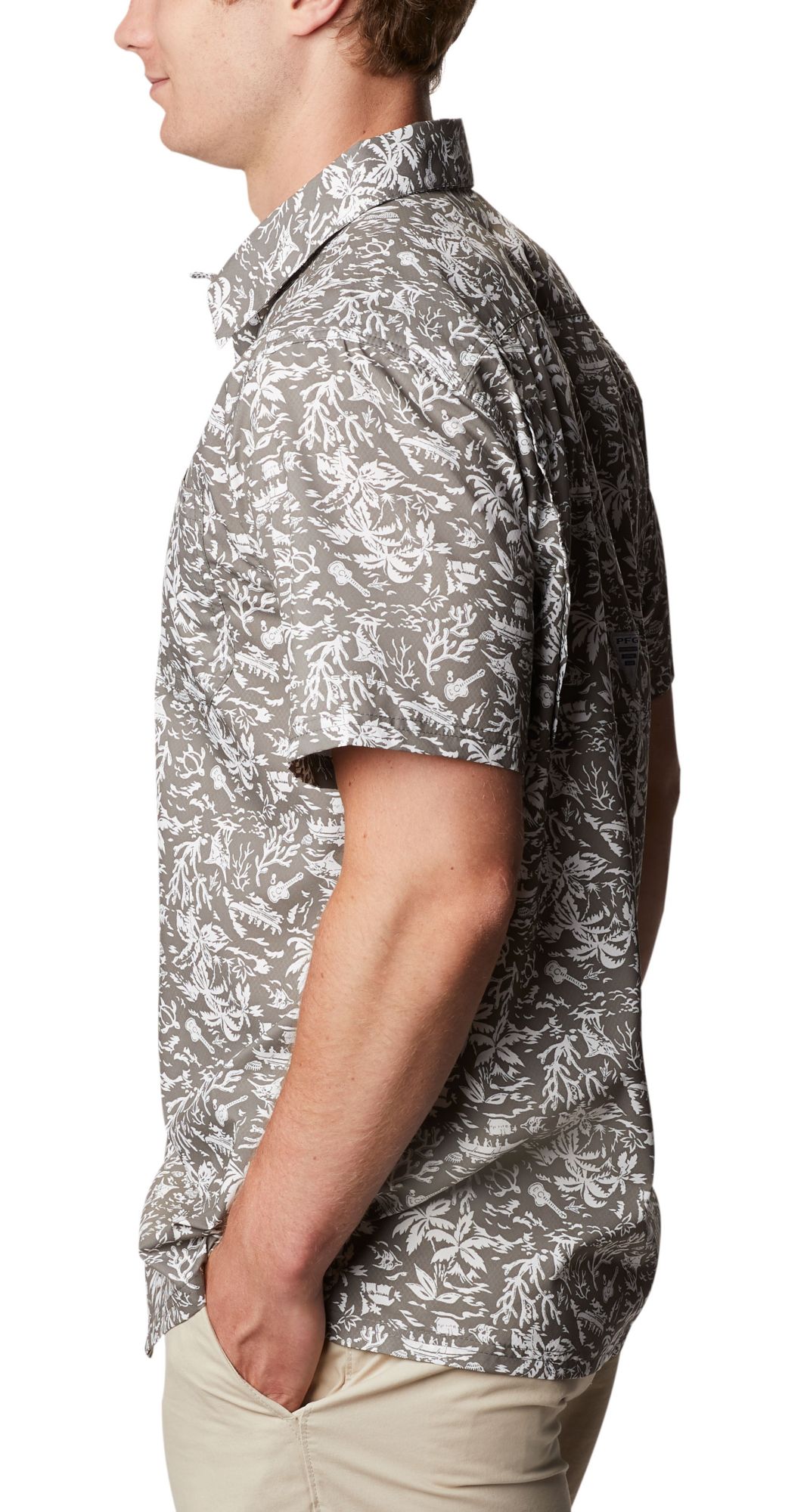 Columbia Men's Texas Longhorns Grey Slack Tide Button-Down Shirt product image