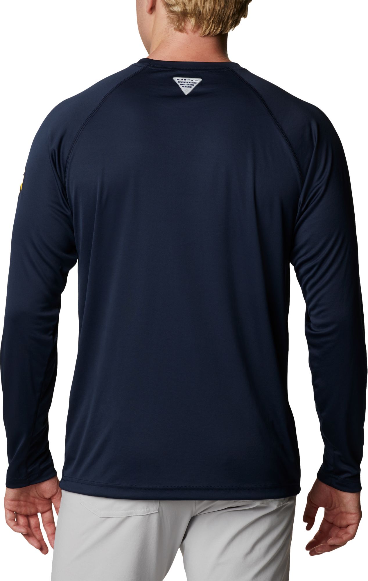 Columbia Men's Michigan Wolverines Navy Blue Terminal Tackle Long Sleeve T-Shirt product image