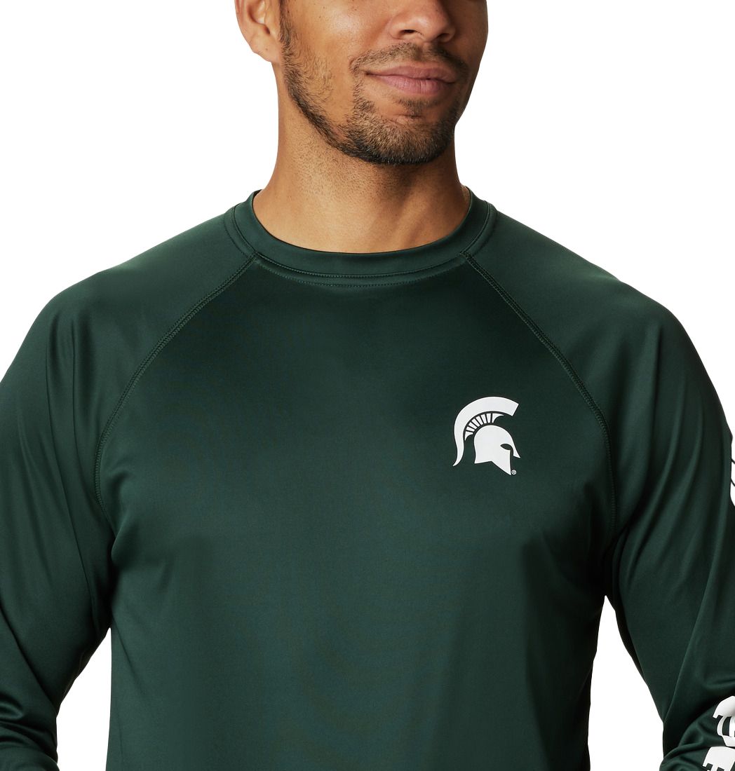Columbia Men's Michigan State Spartans Green Terminal Tackle Long Sleeve T-Shirt product image