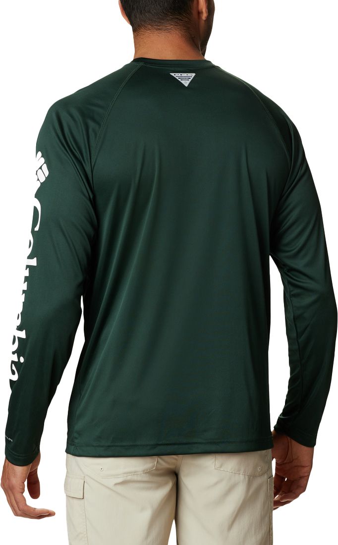 Columbia Men's Michigan State Spartans Green Terminal Tackle Long Sleeve T-Shirt product image