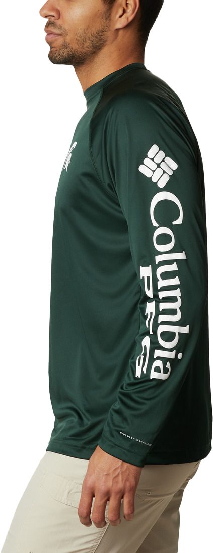 Columbia Men's Michigan State Spartans Green Terminal Tackle Long Sleeve T-Shirt product image