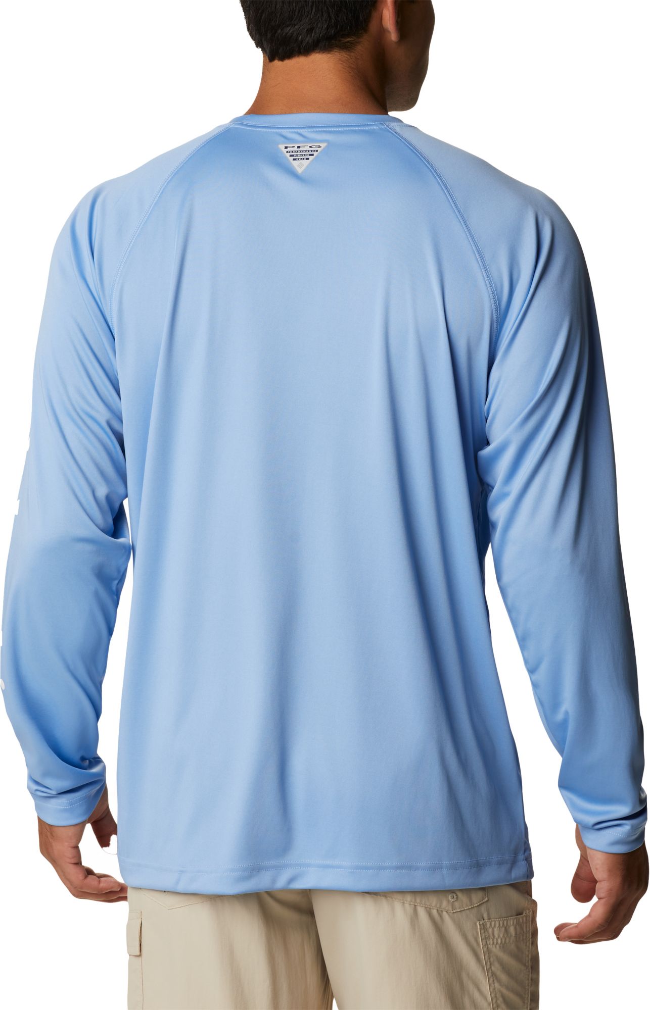 Columbia Men's North Carolina Tar Heels White Terminal Tackle Long Sleeve T-Shirt