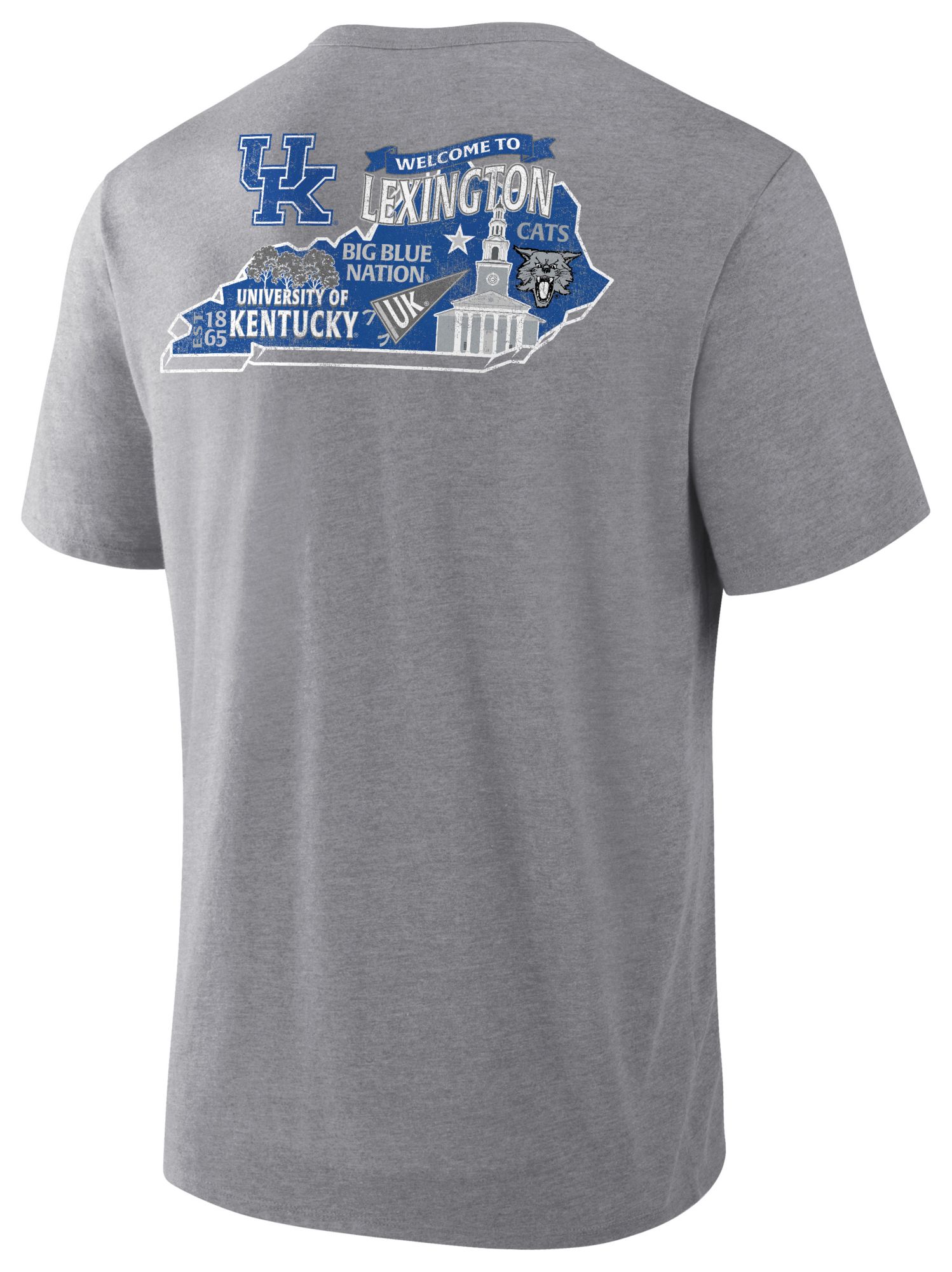 NCAA Men's Kentucky Wildcats Athletic Gray Heather Triblend State T-Shirt product image