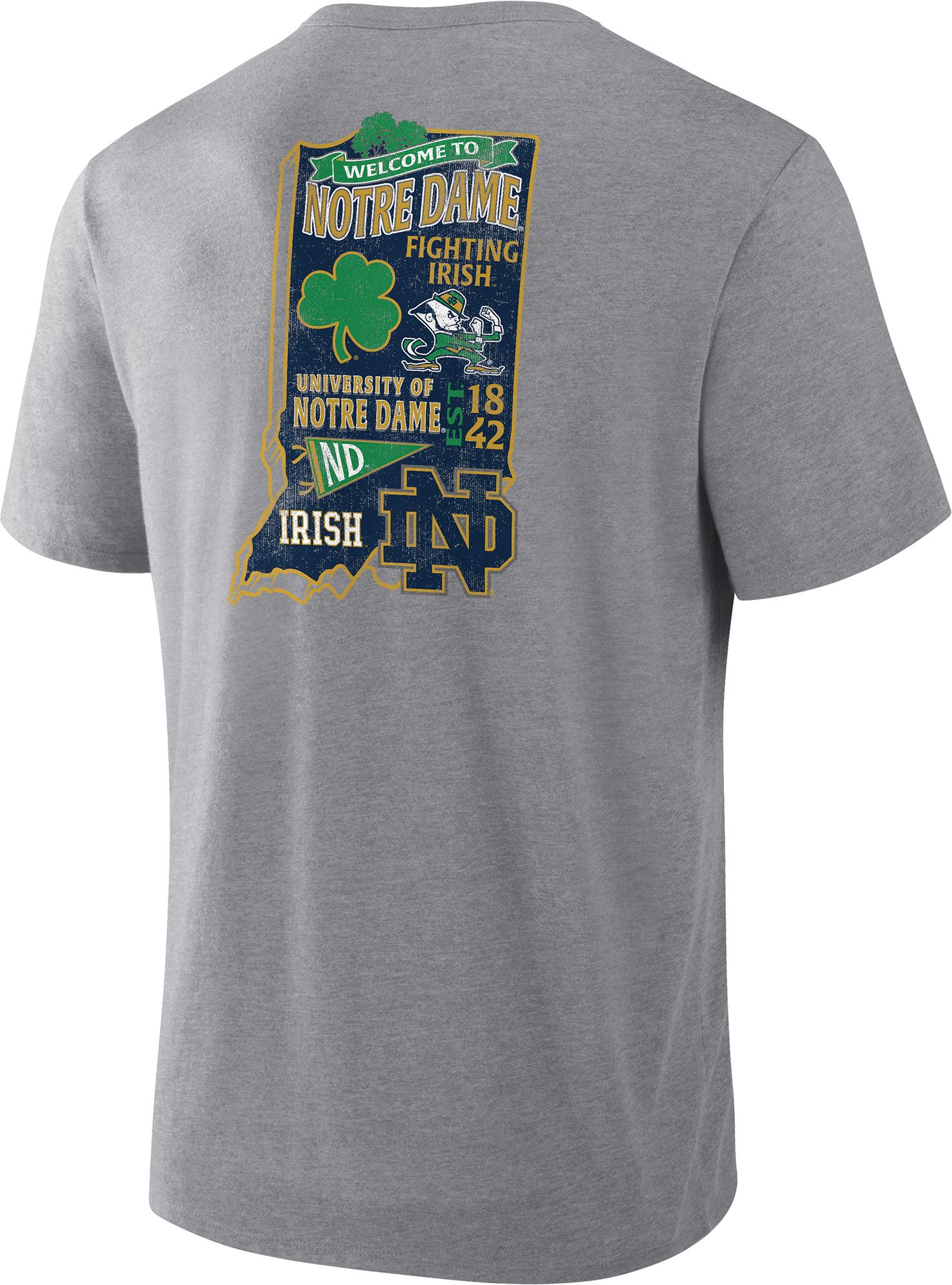 NCAA Men's Notre Dame Fighting Irish Athletic Gray Heather Triblend 'Find Your Drive' T-Shirt product image