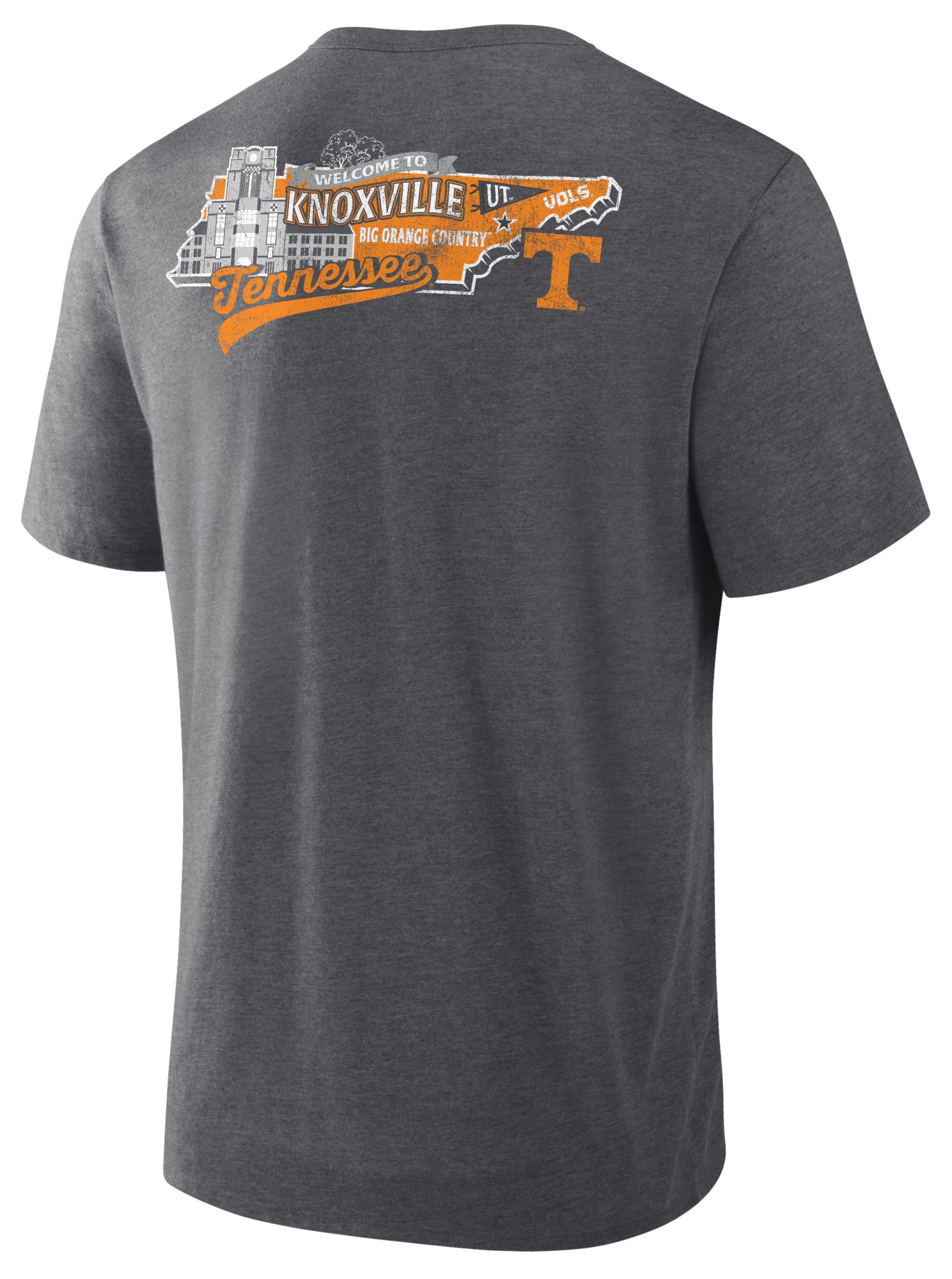 NCAA Men's Tennessee Volunteers Charcoal Heather Triblend State T-Shirt product image