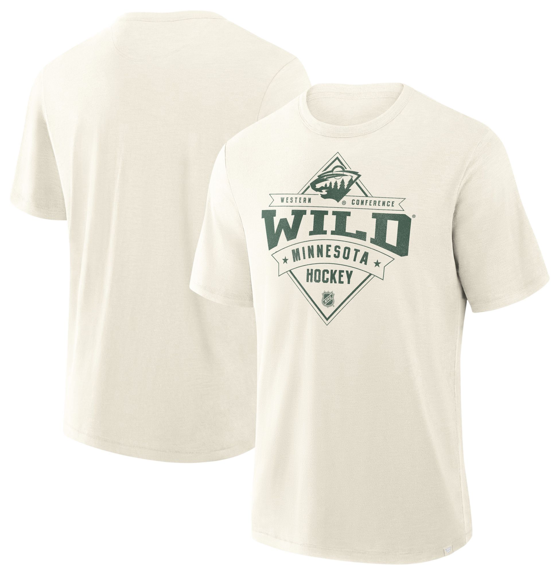 NHL Men's Minnesota Wild Cream Slub Short Sleeve T-Shirt product image