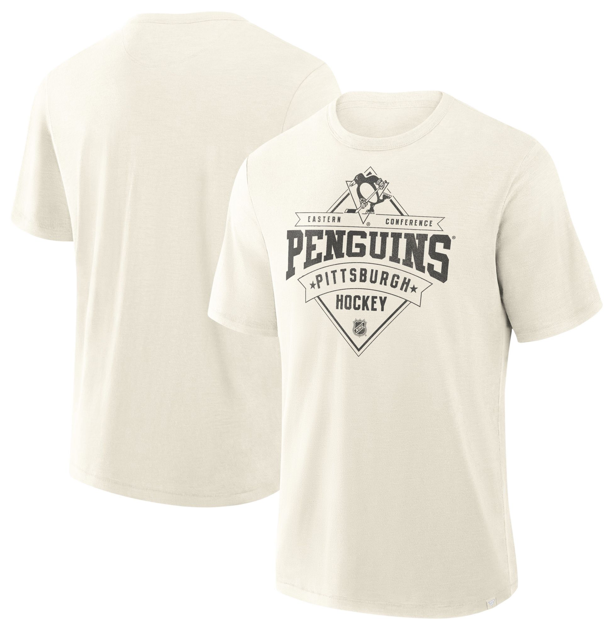 NHL Men's Pittsburgh Penguins Cream Slub Short Sleeve T-Shirt product image