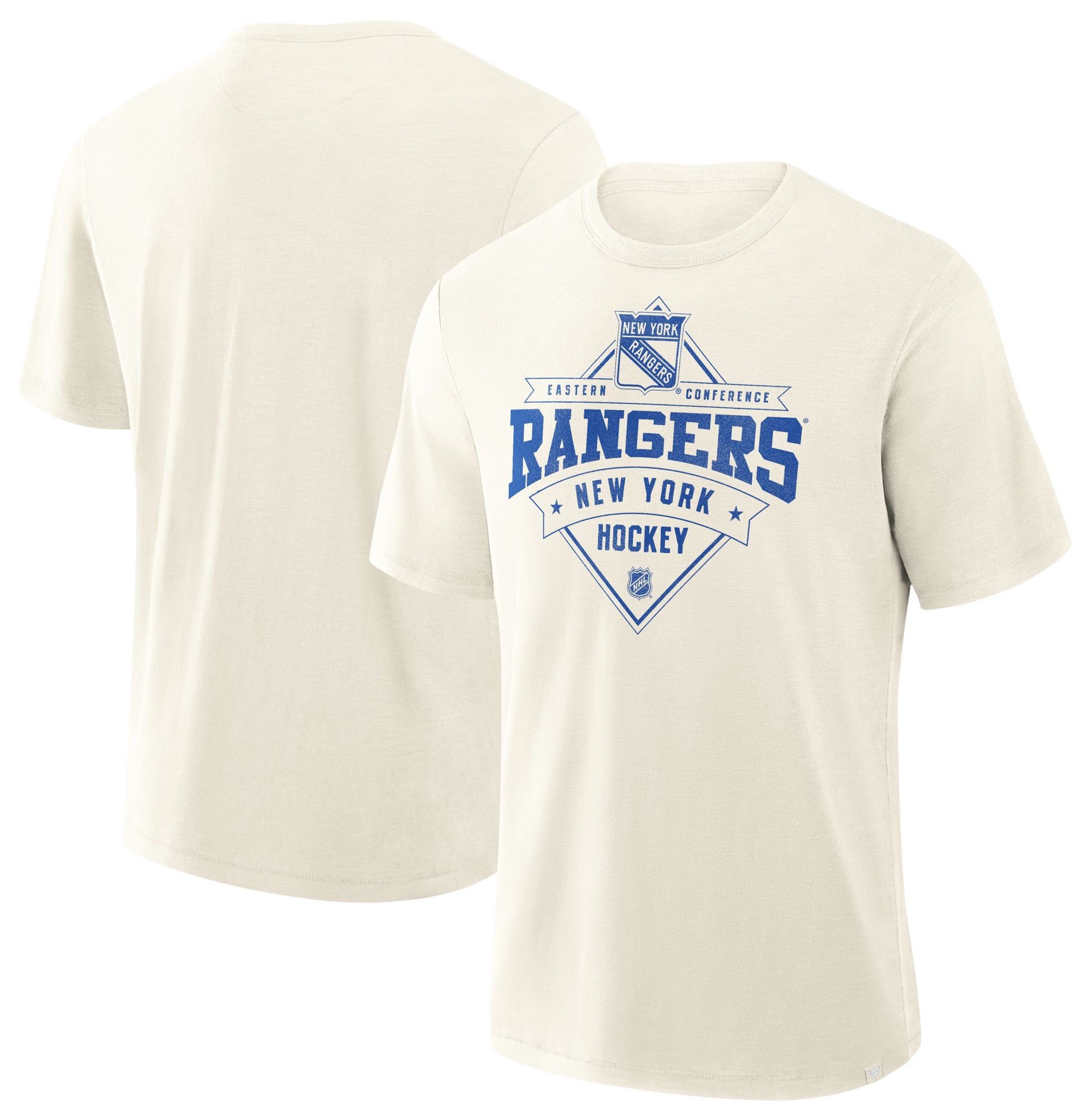 NHL Men's New York Rangers Cream Slub Short Sleeve T-Shirt product image