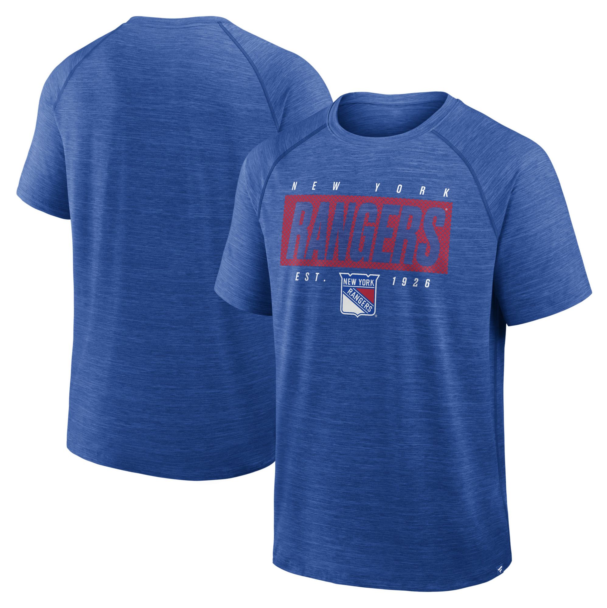 NHL Men's New York Rangers Blue Clutch Poly Short Sleeve T-Shirt product image