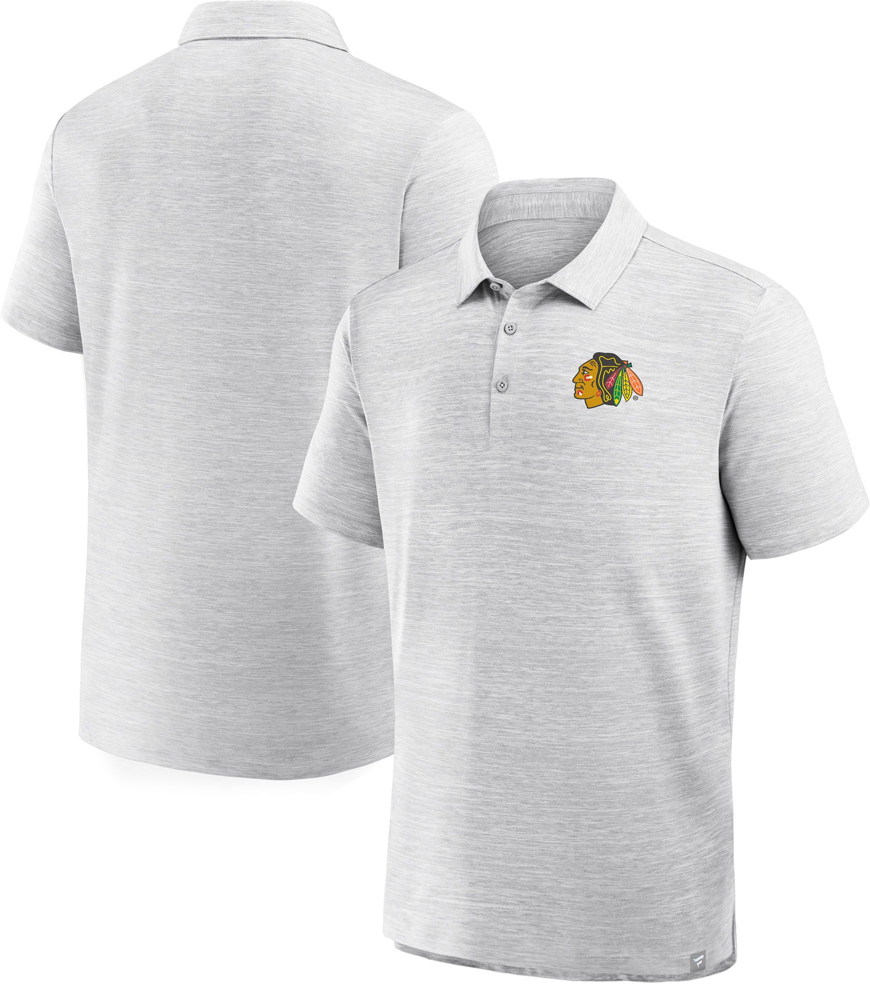 NHL Men's Chicago Blackhawks Grey Prime Logo Polo product image