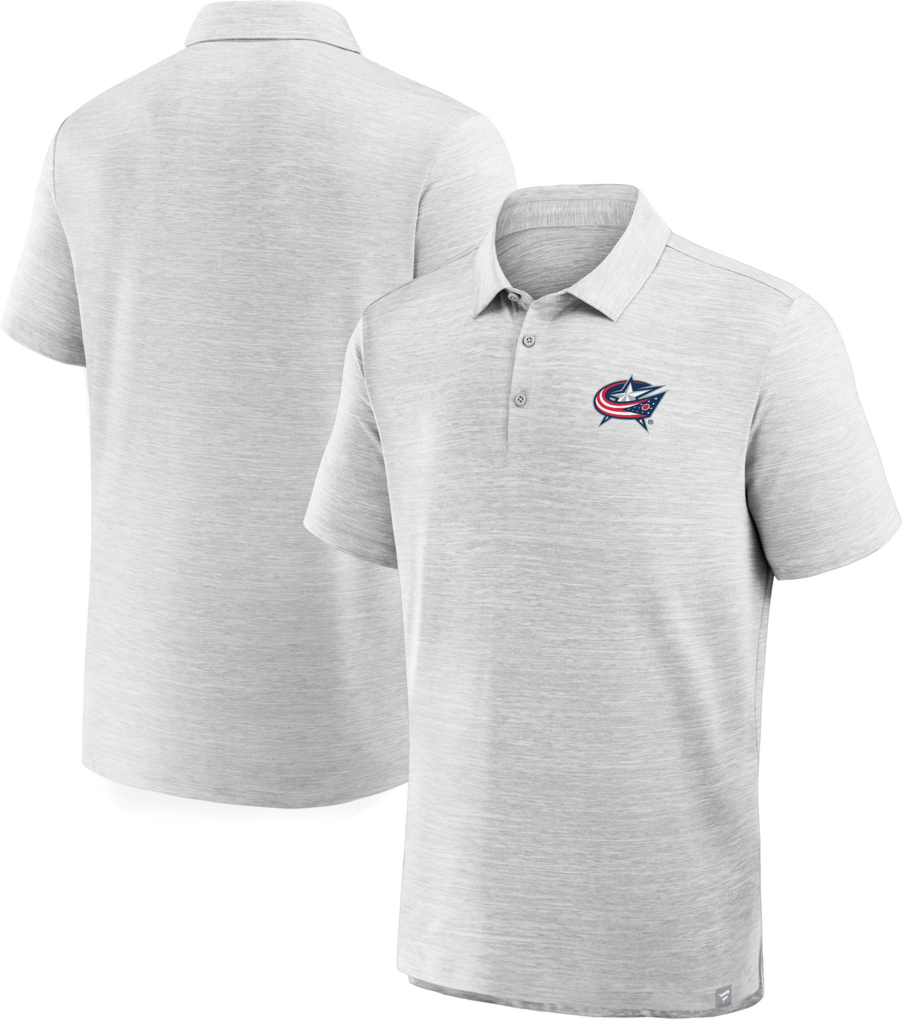 NHL Men's Columbus Blue Jackets Grey Prime Logo Polo product image
