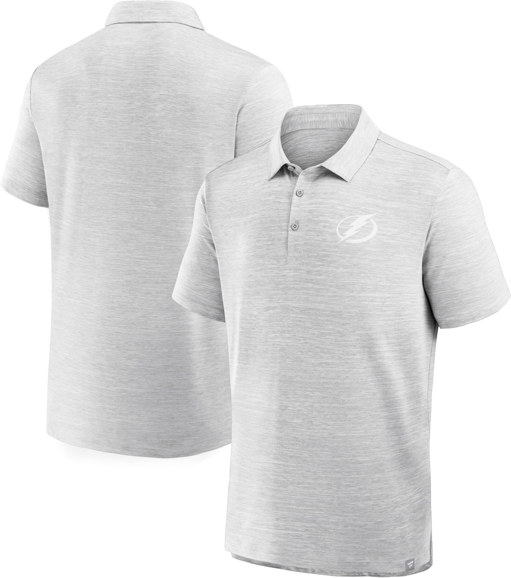 NHL Men's Tampa Bay Lightning Grey Prime Logo Polo product image