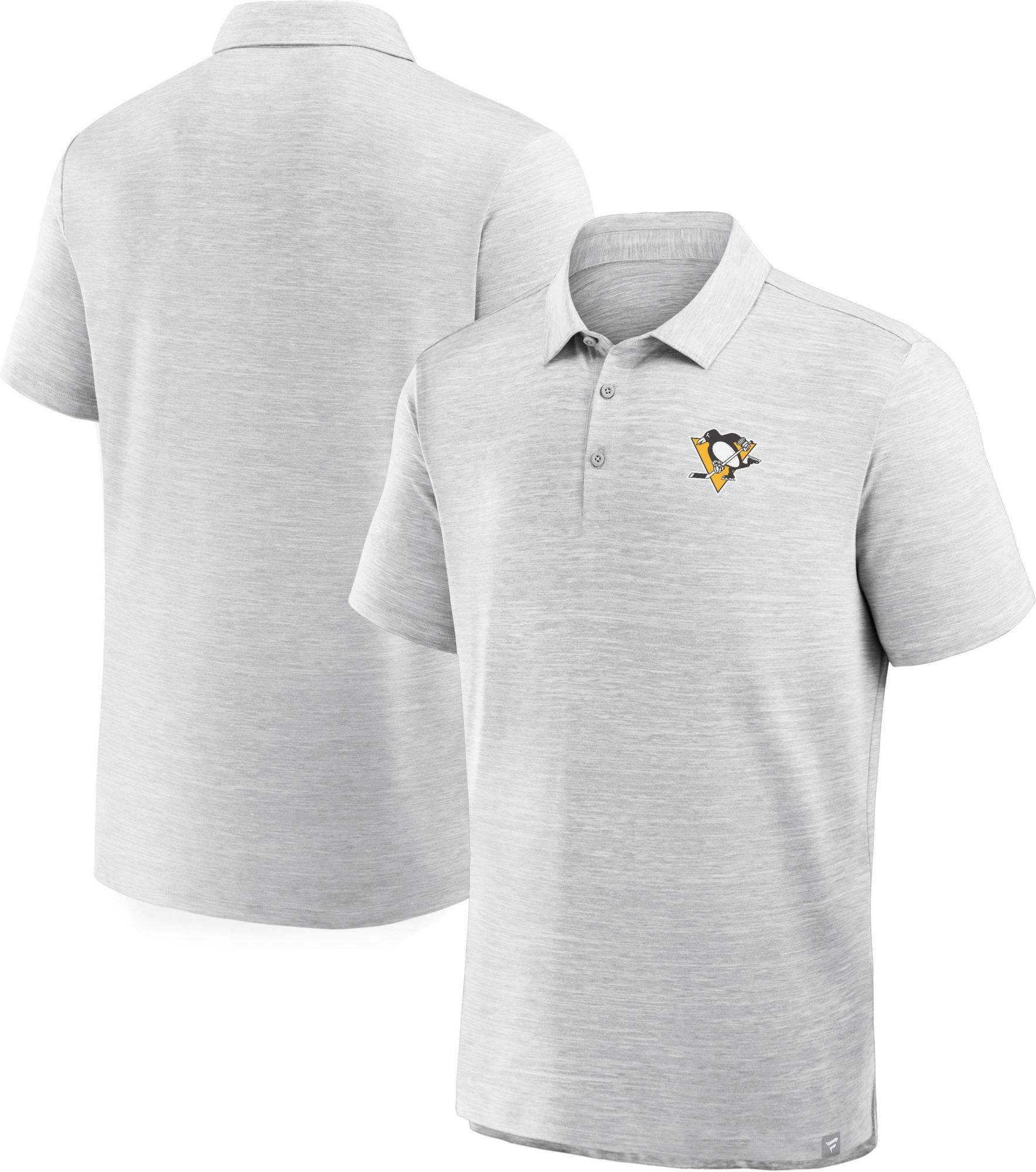 NHL Men's Pittsburgh Penguins Grey Prime Logo Polo product image