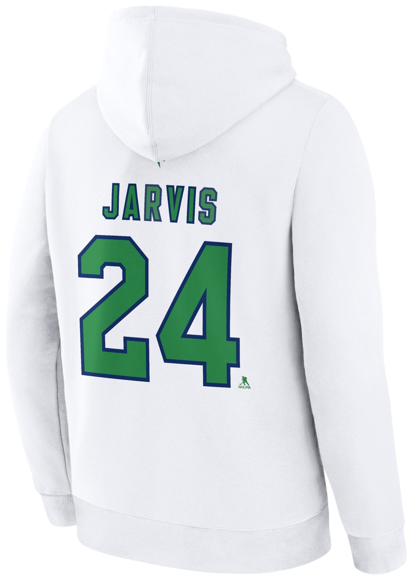 NHL Men's Carolina Hurricanes Seth Jarvis #24 White Alternate Pullover Hoodie product image