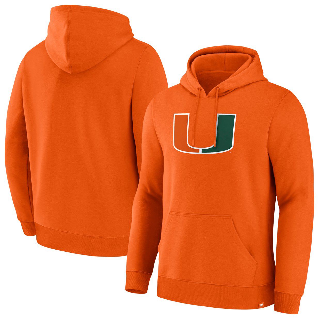 NCAA Men's Miami Hurricanes Orange Logo Fleece Pullover Hoodie product image
