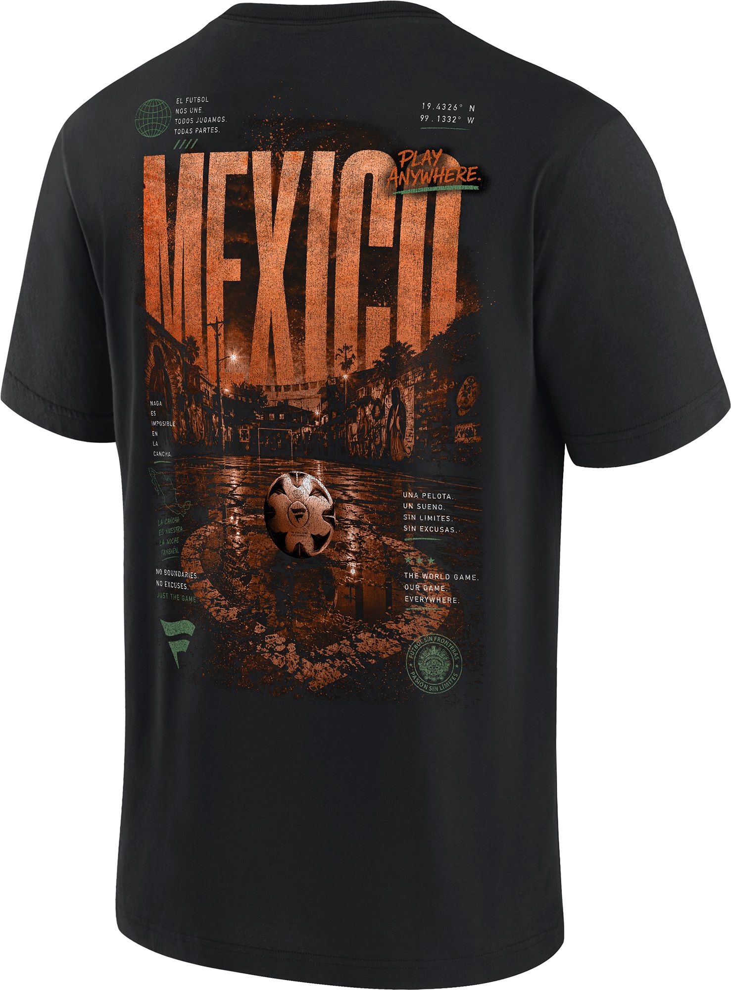 Mexico Adult Black Streets T-Shirt product image