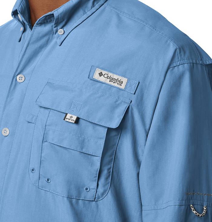 Columbia PFG Men's Fishing Shirt Sz XL Blue Cotton Back Vent Lined