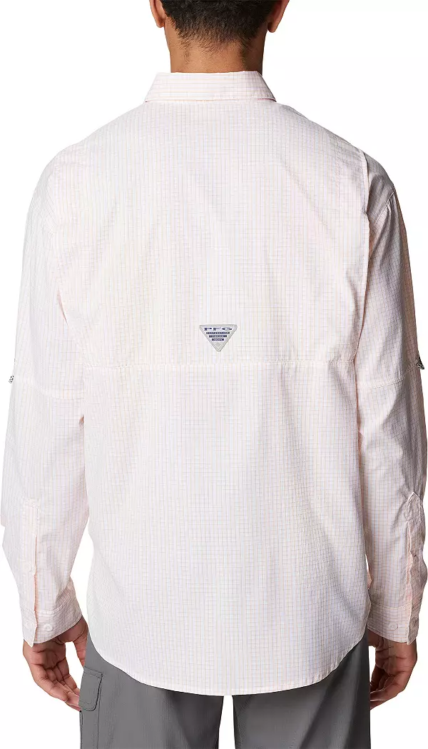 Columbia Men's PFG Super Tamiami Long Sleeve Shirt, Small, Brown