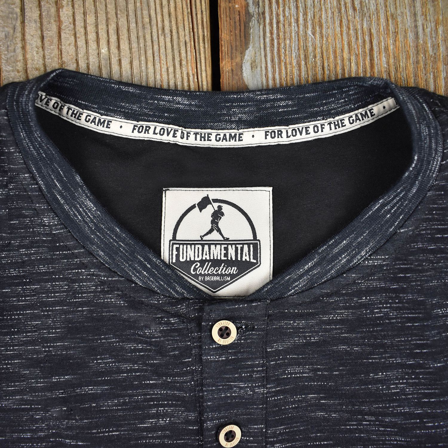 Baseballism Men's Fundamental Collection Long-Sleeve Henley Shirt product image