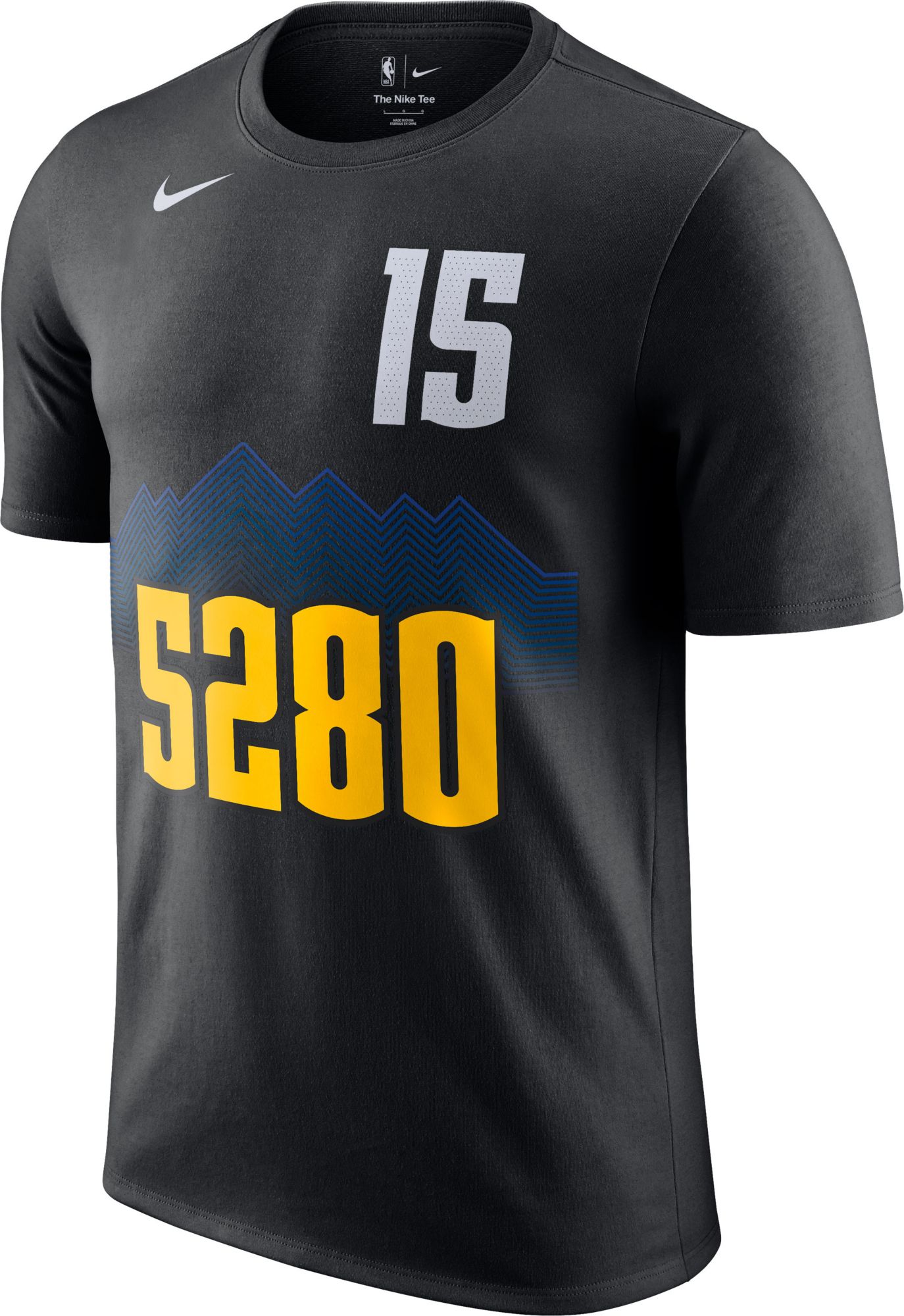 Nike Men's 2023-24 City Edition Denver Nuggets Nikola Jokic #15 Black T-Shirt