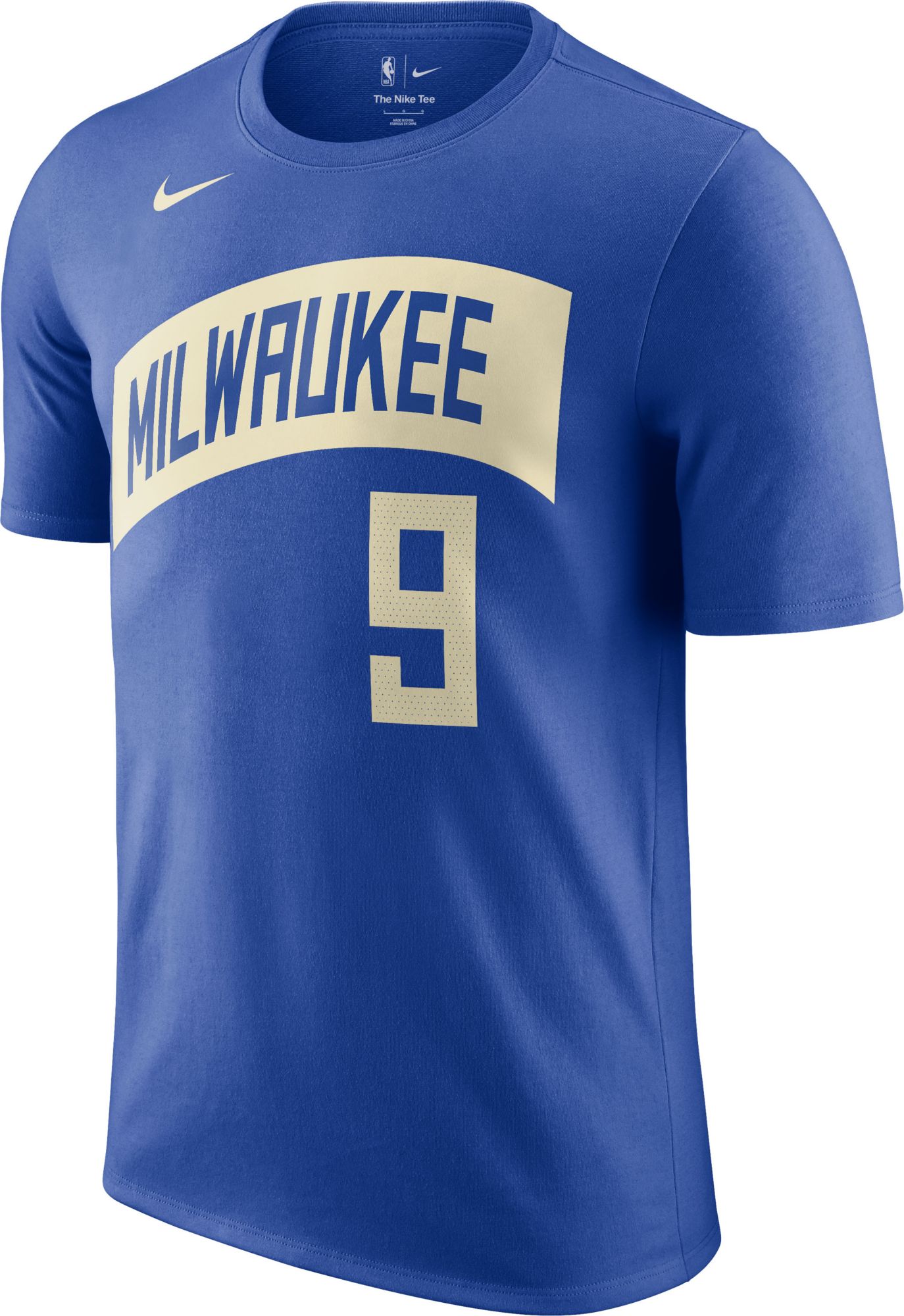 Nike Men's 2023-24 City Edition Milwaukee Bucks Bobby Portis #9 Royal T-Shirt