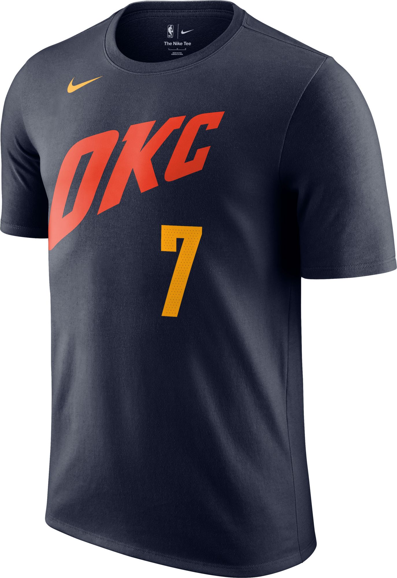 Nike Men's 2023-24 City Edition Oklahoma Thunder Chet Holmgren #7 Navy T-Shirt