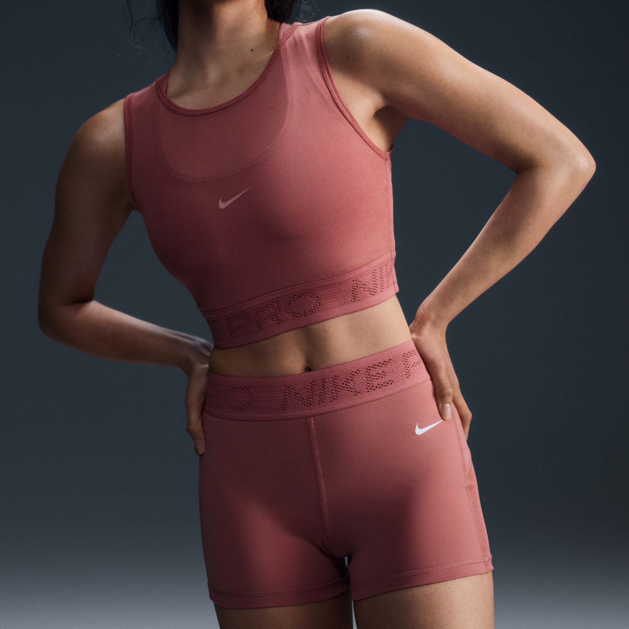 Nike Women's Pro Mid-Rise 3" Mesh-Paneled Shorts product image