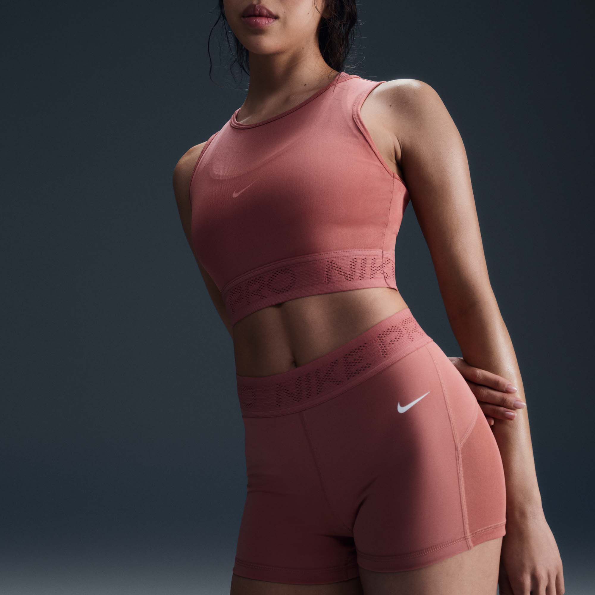 Nike Women's Pro Mid-Rise 3" Mesh-Paneled Shorts product image