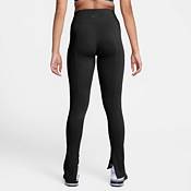 Nike Retro logo split hem leggings in black