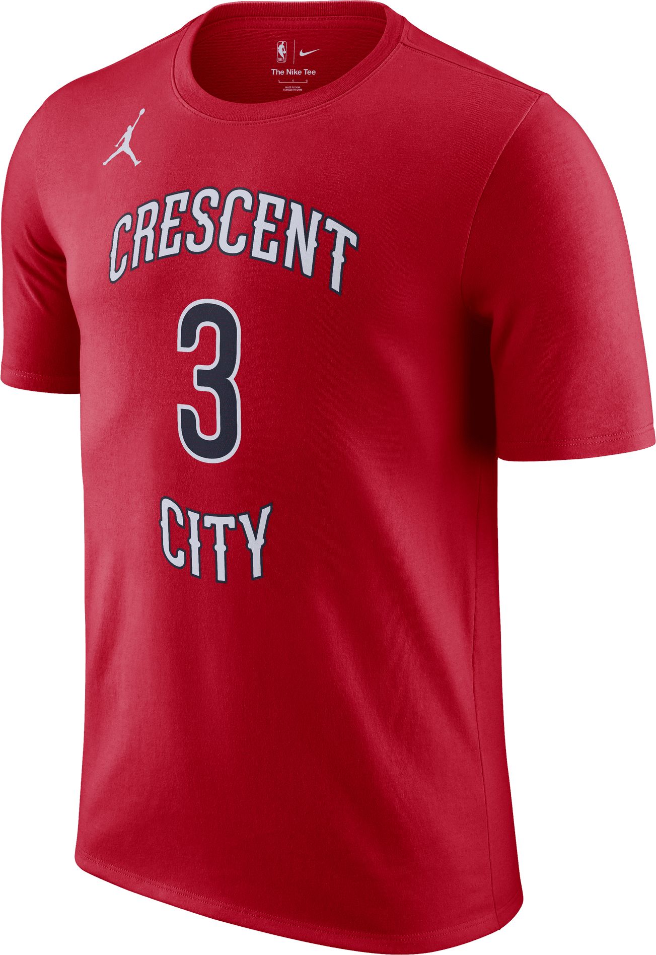 Nike Men's New Orleans Pelicans CJ McCollum #3 Red T-Shirt